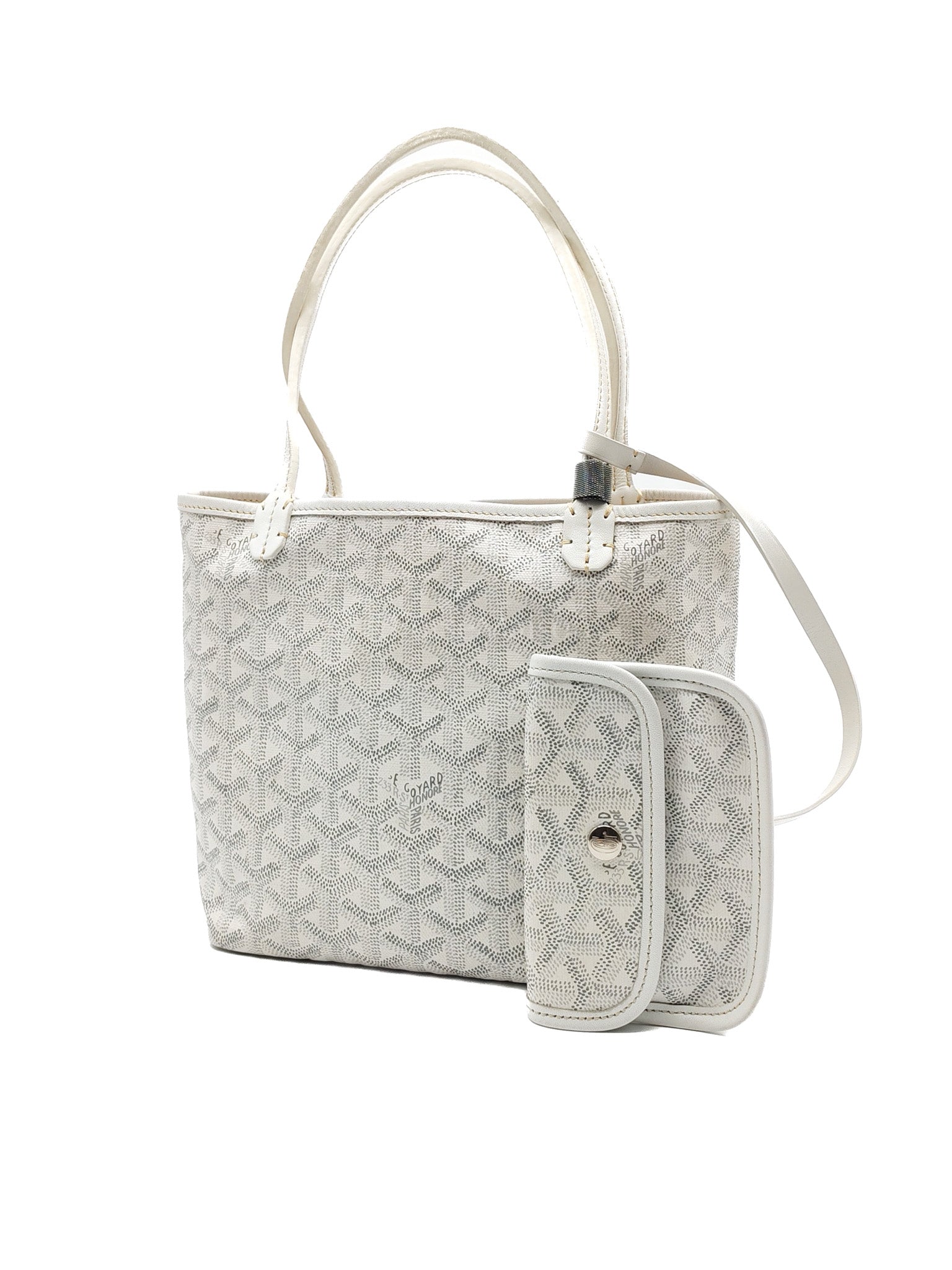 Junior Saint Louis in White Goyardine Canvas Tote Bag | Purse Maison Luxury Bags Shop