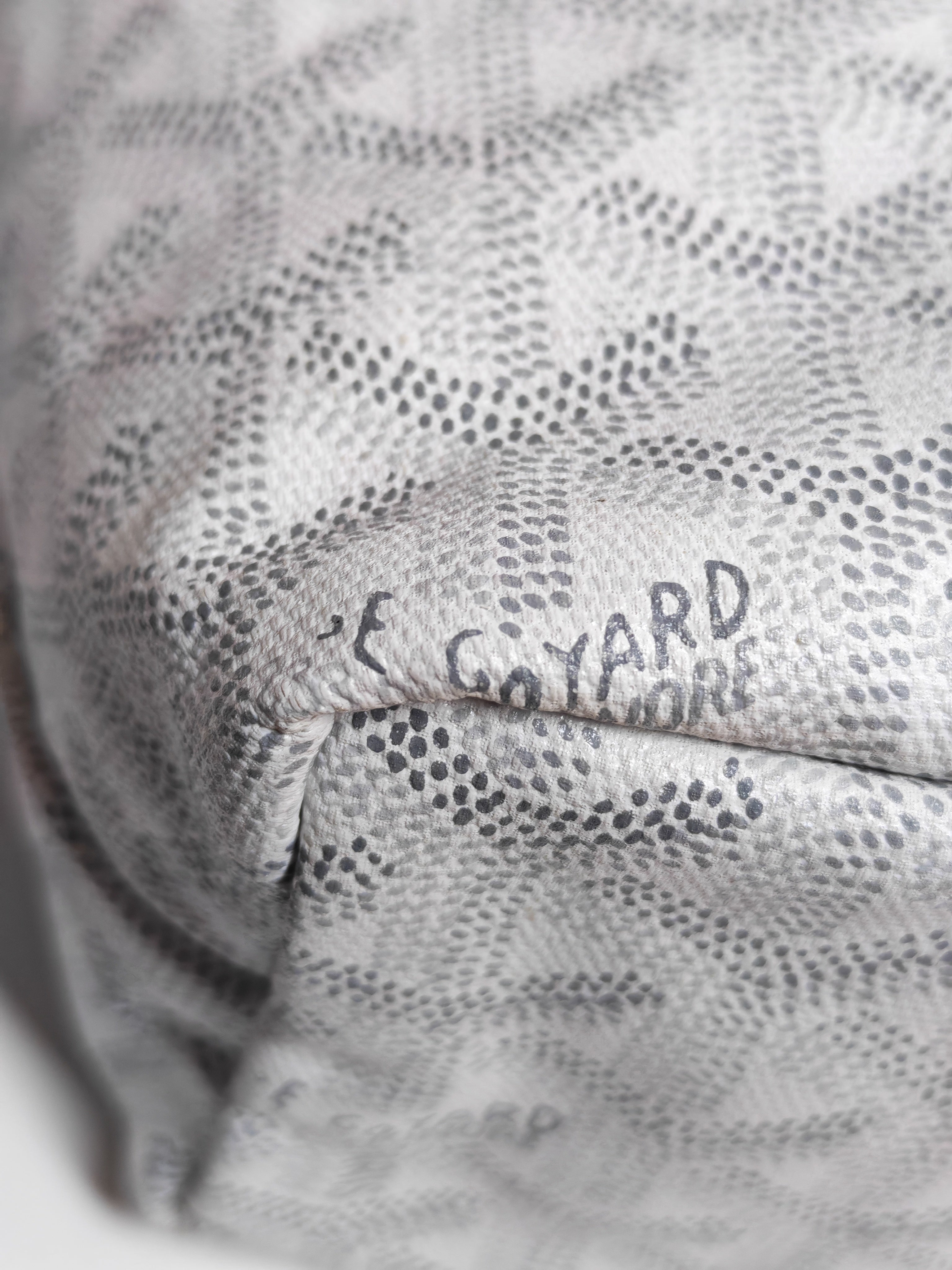 Junior Saint Louis in White Goyardine Canvas Tote Bag | Purse Maison Luxury Bags Shop