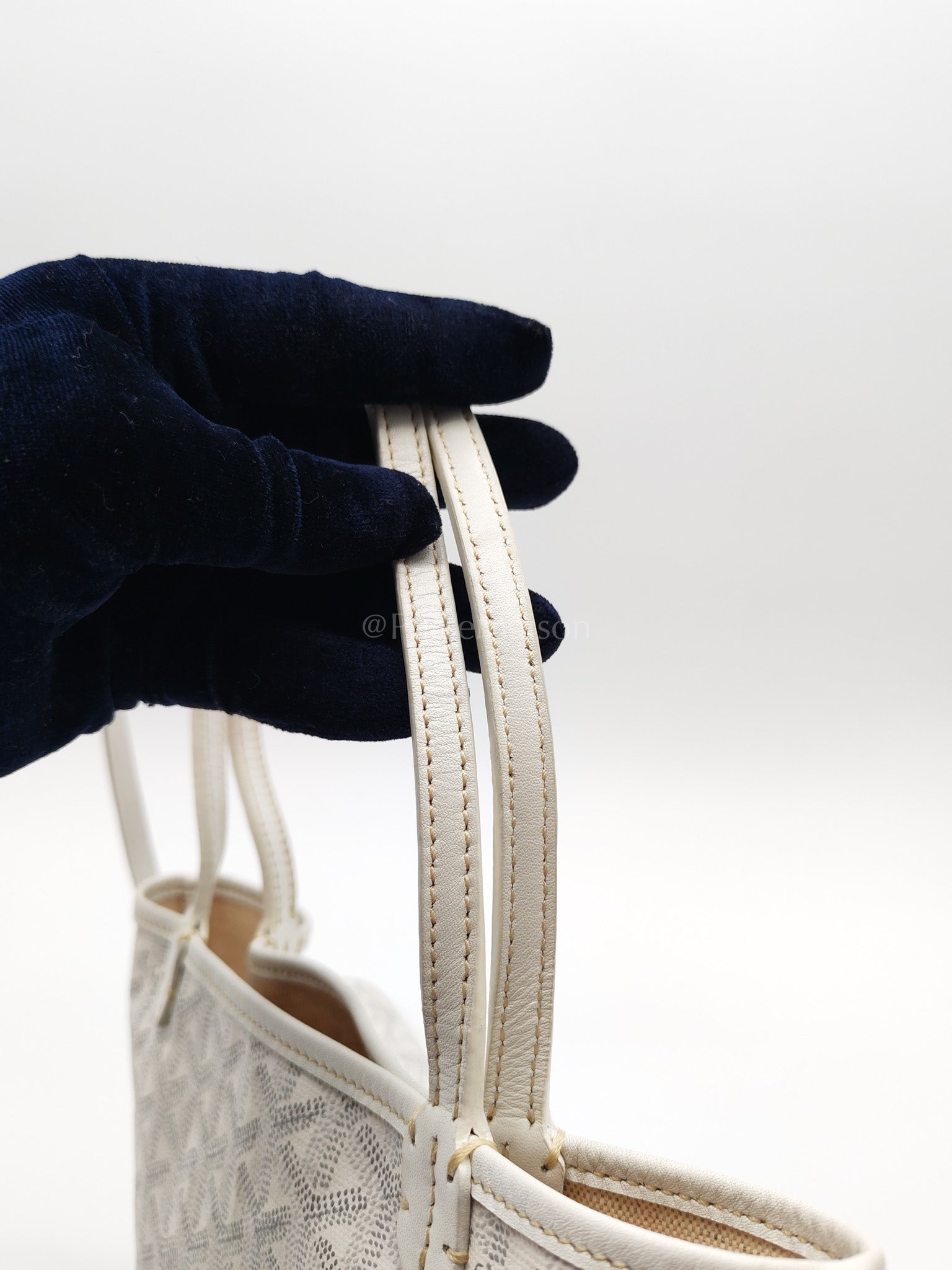 Junior Saint Louis in White Goyardine Canvas Tote Bag | Purse Maison Luxury Bags Shop