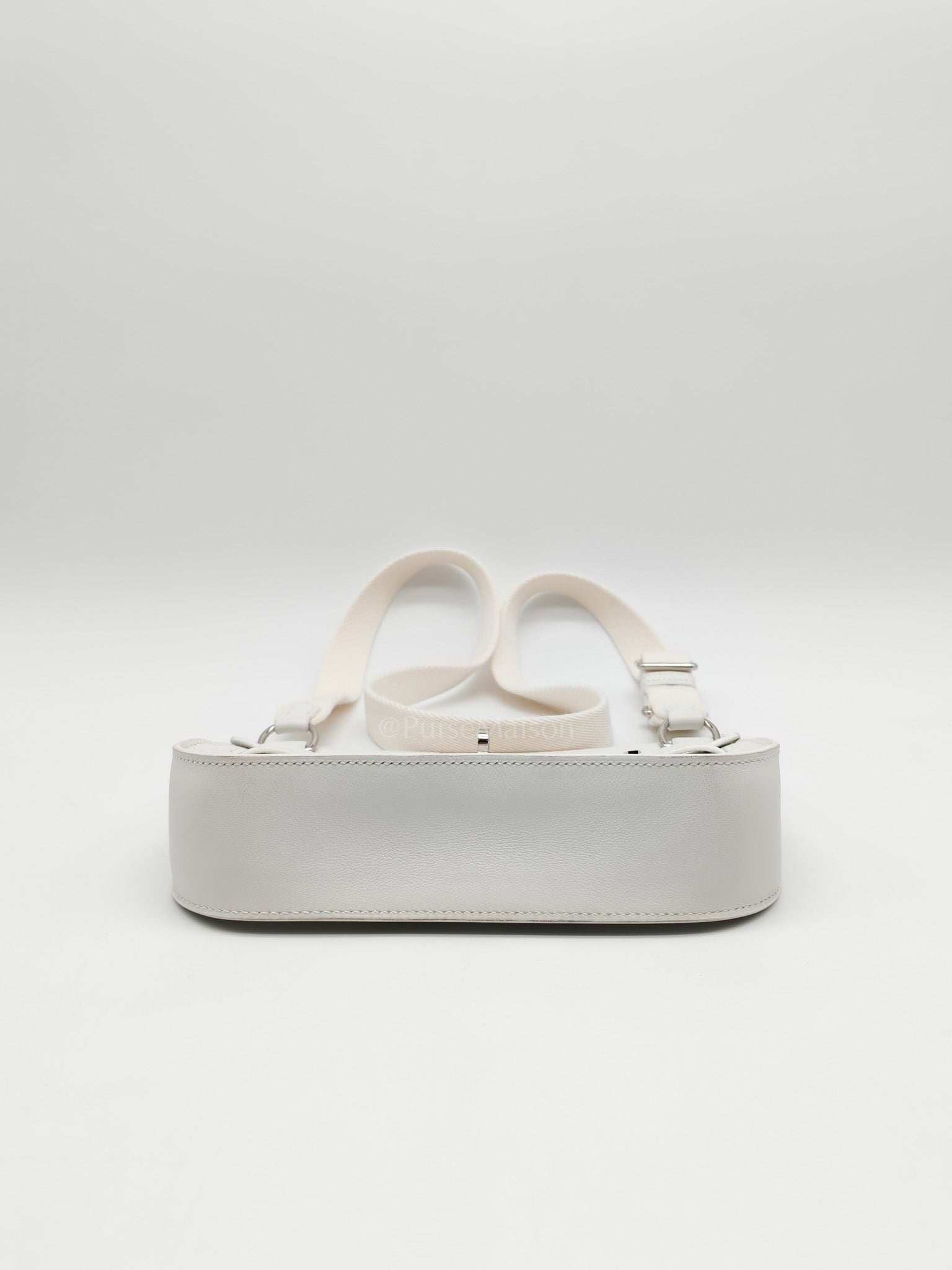 Mini Jypsiere in White Evercolor Leather Palladium Hardware Stamp W (2024)