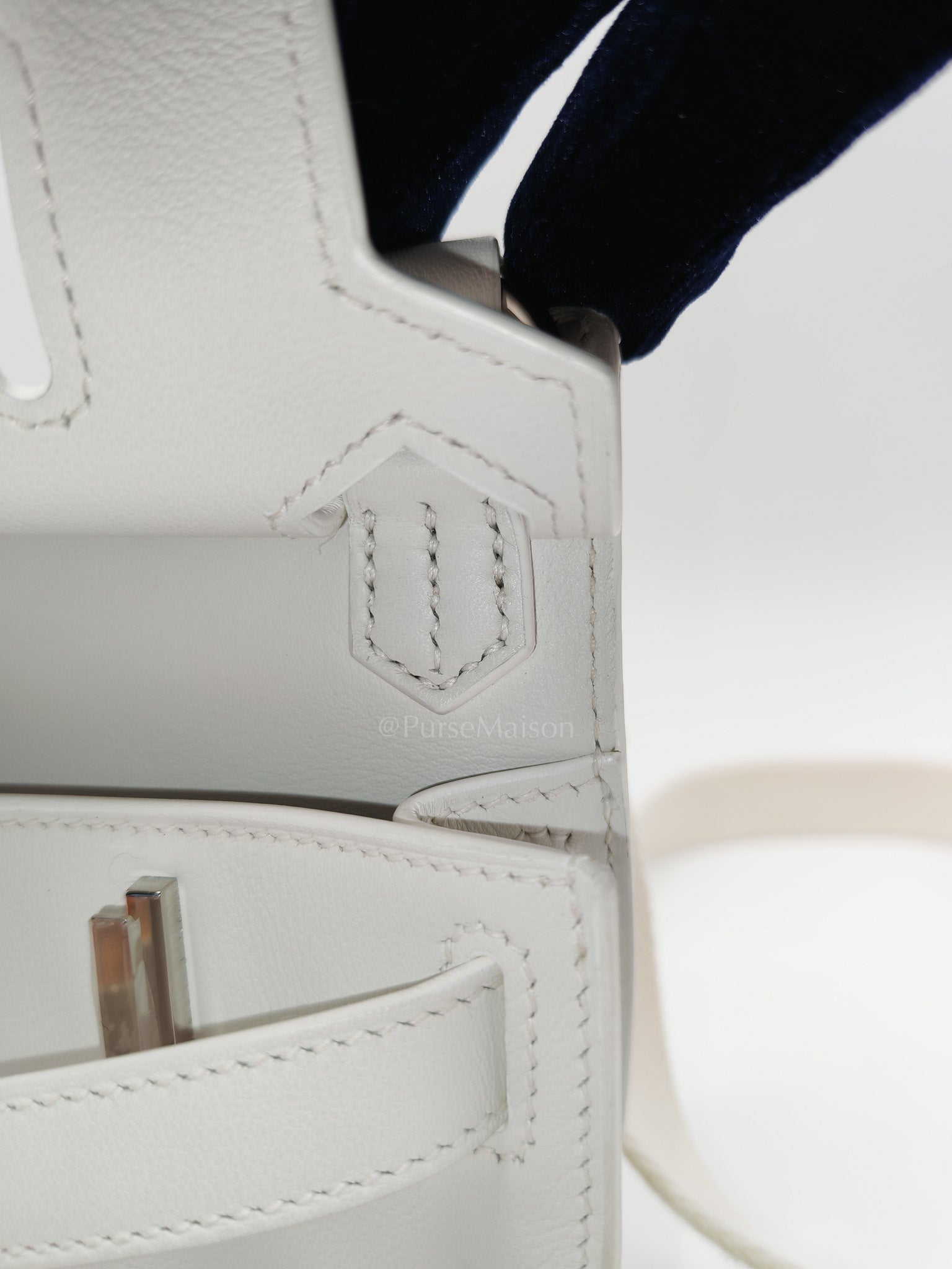 Mini Jypsiere in White Evercolor Leather Palladium Hardware Stamp W (2024)