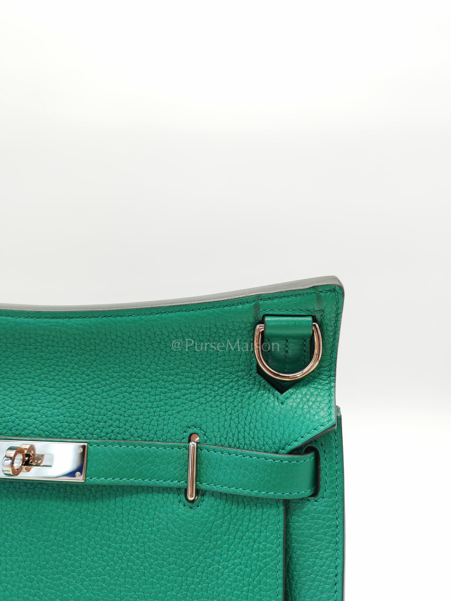 Jypsiere 26 in Vert Cypress Clemence Leather & Palladium Hardware Stamp A(2017) | Purse Maison Luxury Bags Shop
