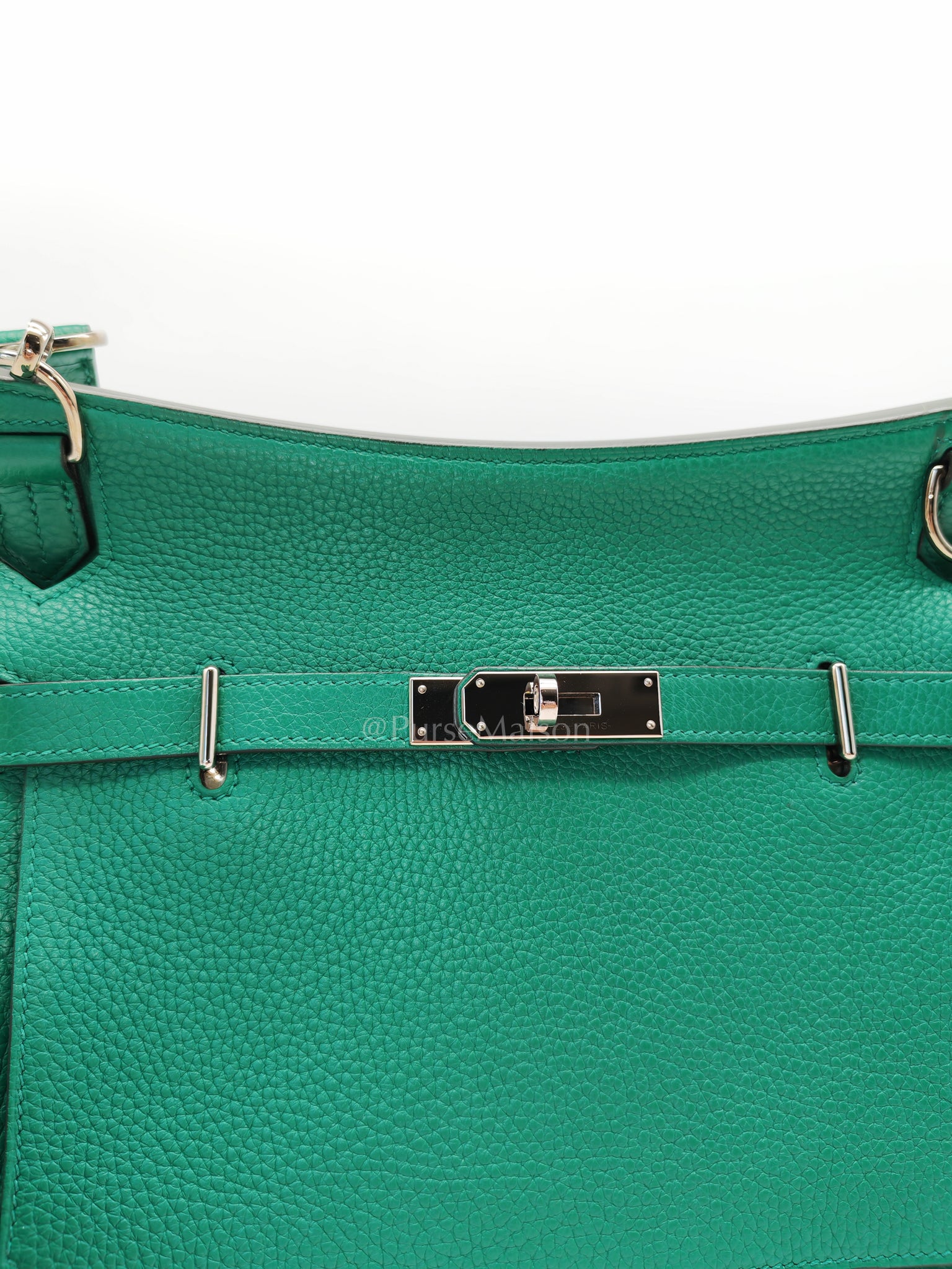 Jypsiere 26 in Vert Cypress Clemence Leather & Palladium Hardware Stamp A(2017) | Purse Maison Luxury Bags Shop