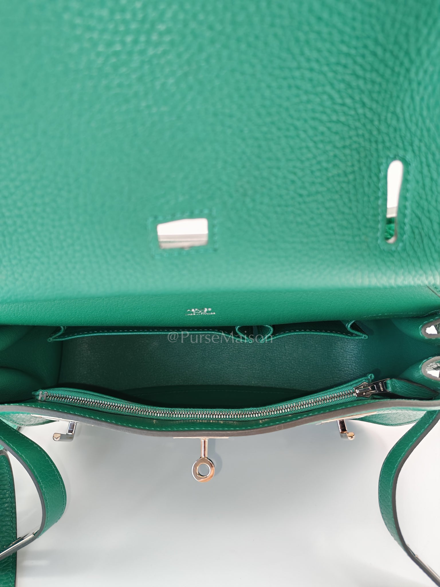 Jypsiere 26 in Vert Cypress Clemence Leather & Palladium Hardware Stamp A(2017) | Purse Maison Luxury Bags Shop