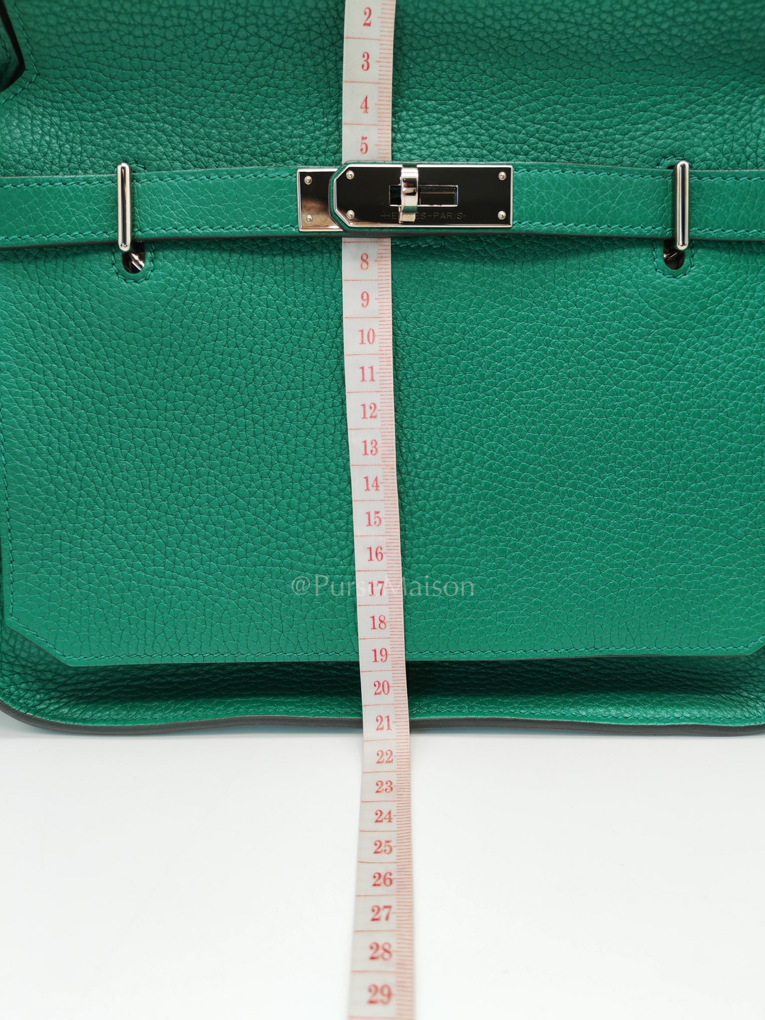 Jypsiere 26 in Vert Cypress Clemence Leather & Palladium Hardware Stamp A(2017) | Purse Maison Luxury Bags Shop