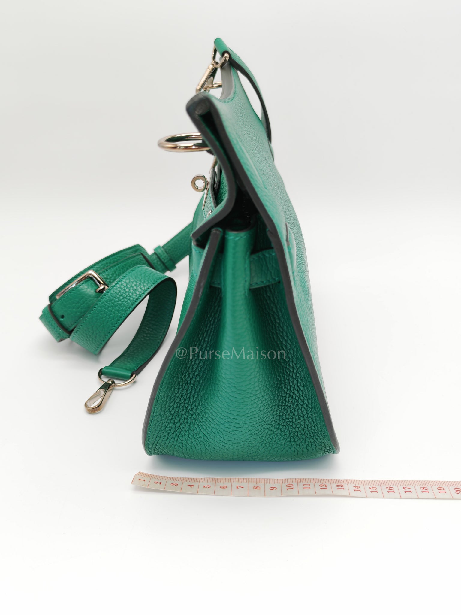Jypsiere 26 in Vert Cypress Clemence Leather & Palladium Hardware Stamp A(2017) | Purse Maison Luxury Bags Shop