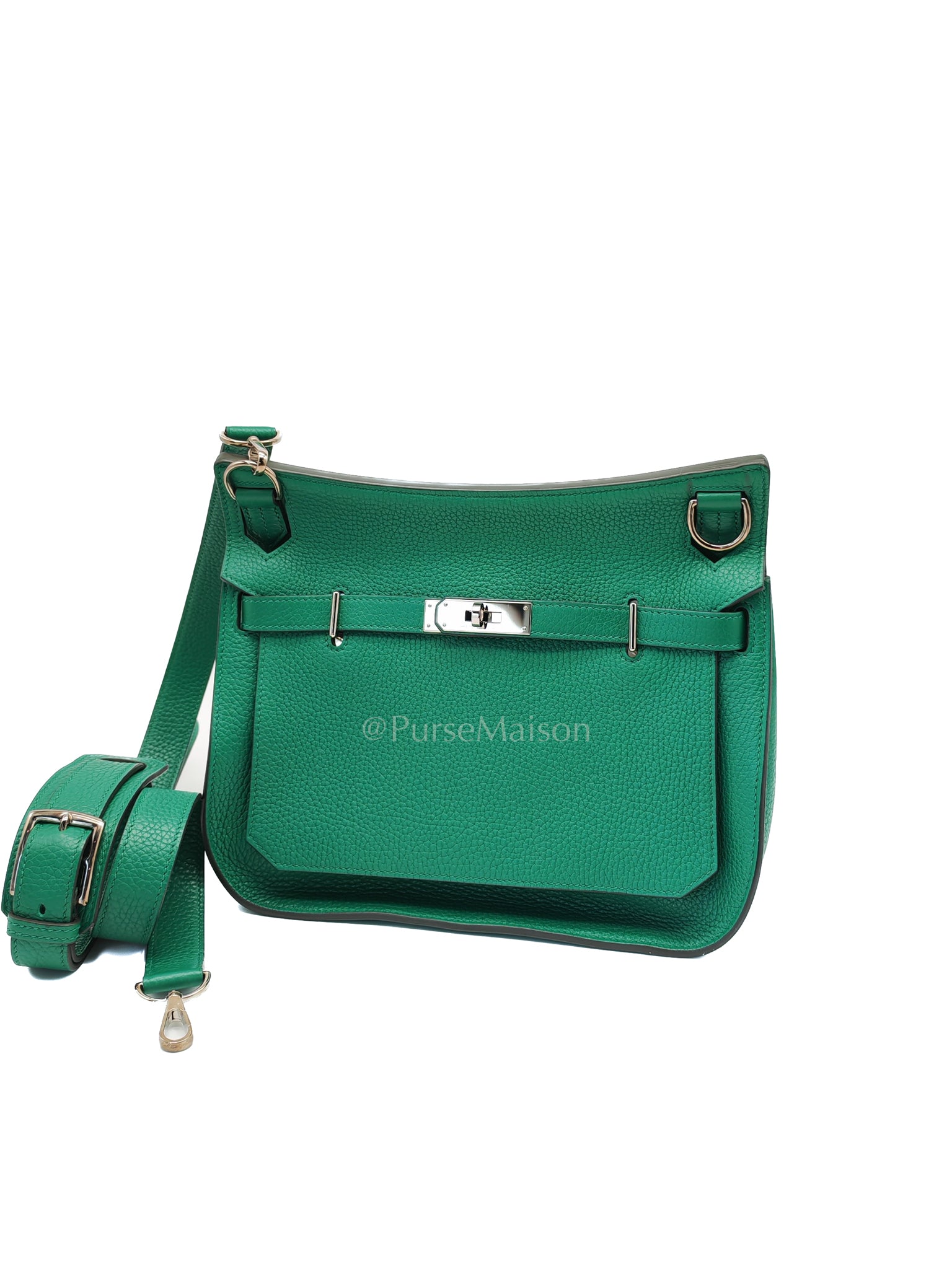 Jypsiere 26 in Vert Cypress Clemence Leather & Palladium Hardware Stamp A(2017) | Purse Maison Luxury Bags Shop