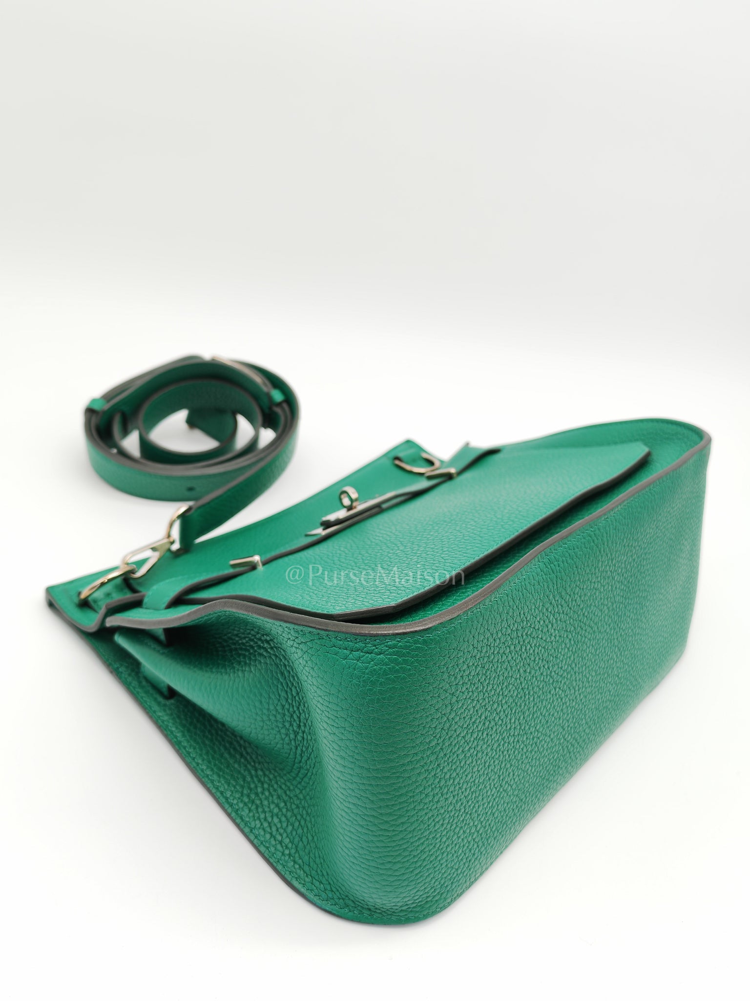 Jypsiere 26 in Vert Cypress Clemence Leather & Palladium Hardware Stamp A(2017) | Purse Maison Luxury Bags Shop