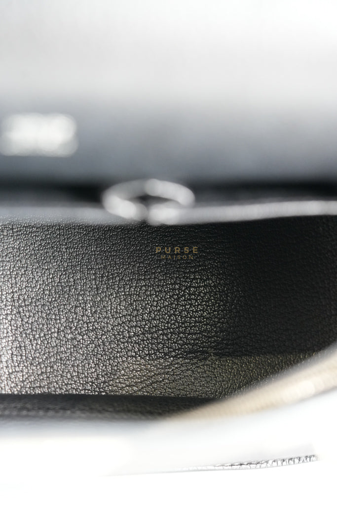 Jypsiere 31 Black Togo Leather and Palladium Hardware Stamp Square Q (2013) | Purse Maison Luxury Bags Shop