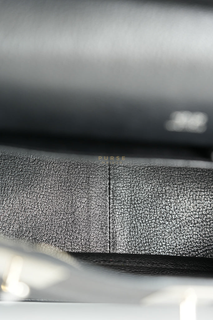 Jypsiere 31 Black Togo Leather and Palladium Hardware Stamp Square Q (2013) | Purse Maison Luxury Bags Shop