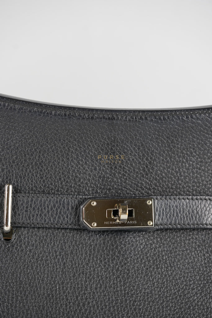 Jypsiere 31 Black Togo Leather and Palladium Hardware Stamp Square Q (2013) | Purse Maison Luxury Bags Shop