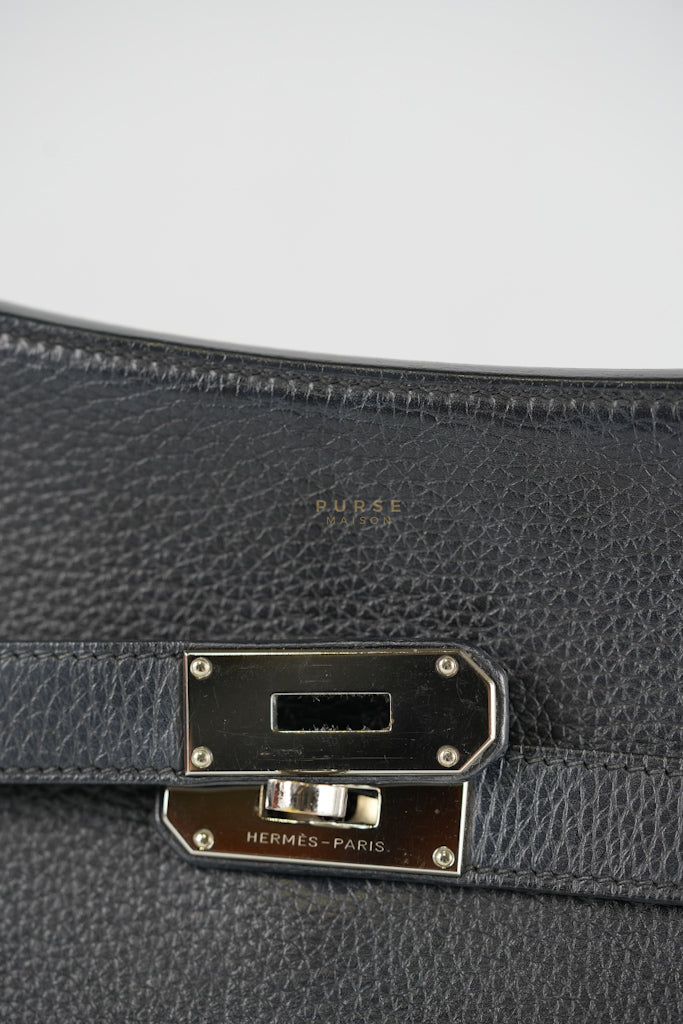 Jypsiere 31 Black Togo Leather and Palladium Hardware Stamp Square Q (2013) | Purse Maison Luxury Bags Shop