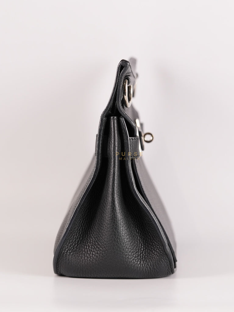 Jypsiere 31 Black Togo Leather and Palladium Hardware Stamp Square Q (2013) | Purse Maison Luxury Bags Shop