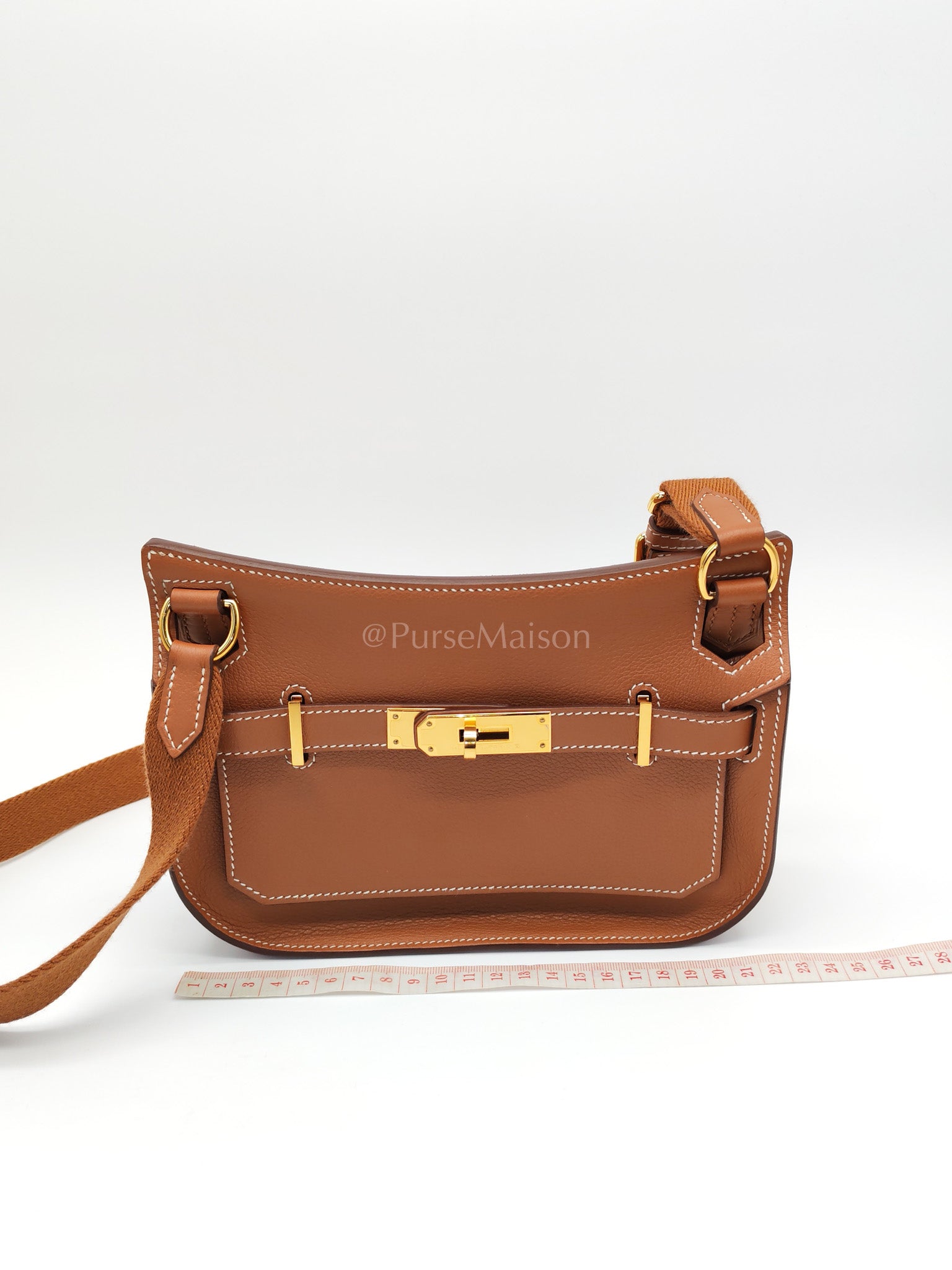 Jypsiere Mini Gold Evercolor Leather in Gold Hardware Stamp U(2022) | Purse Maison Luxury Bags Shop