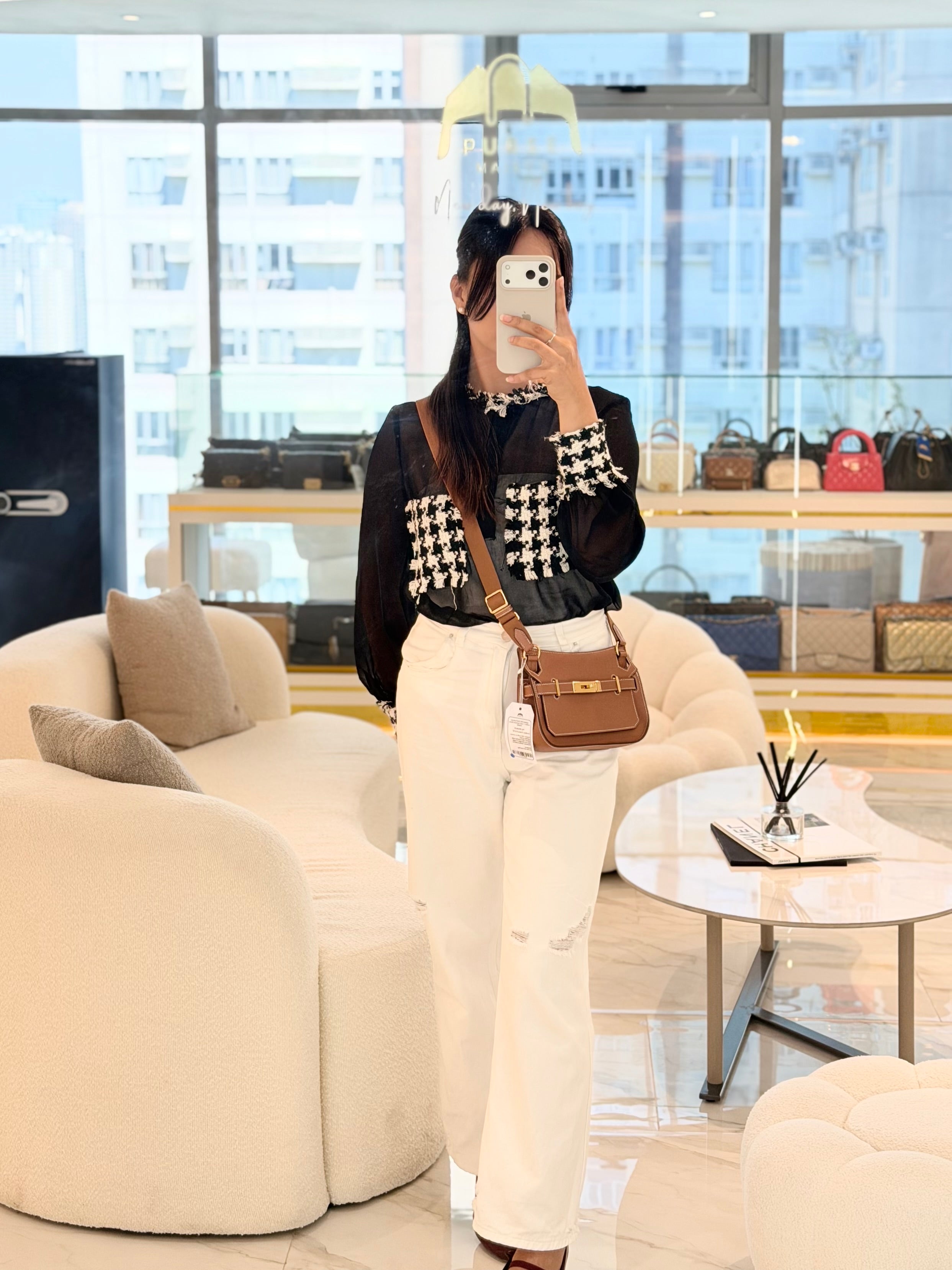 Jypsiere Mini Gold Evercolor Leather in Gold Hardware Stamp U(2022) | Purse Maison Luxury Bags Shop