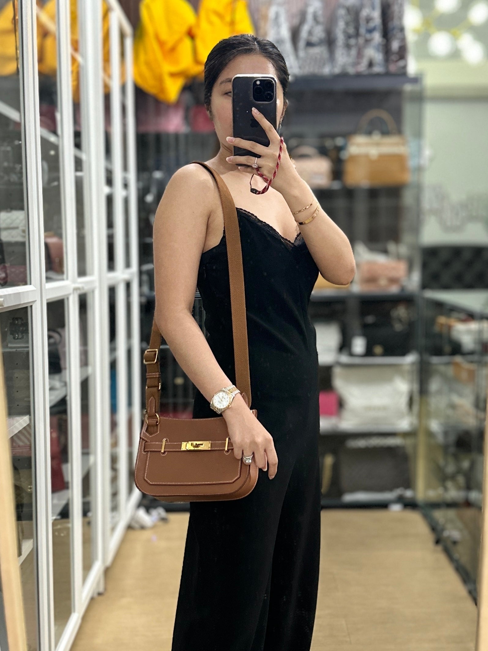 Jypsiere Mini in Gold Evercolor and Gold Hardware Stamp K(2025) | Purse Maison Luxury Bags Shop