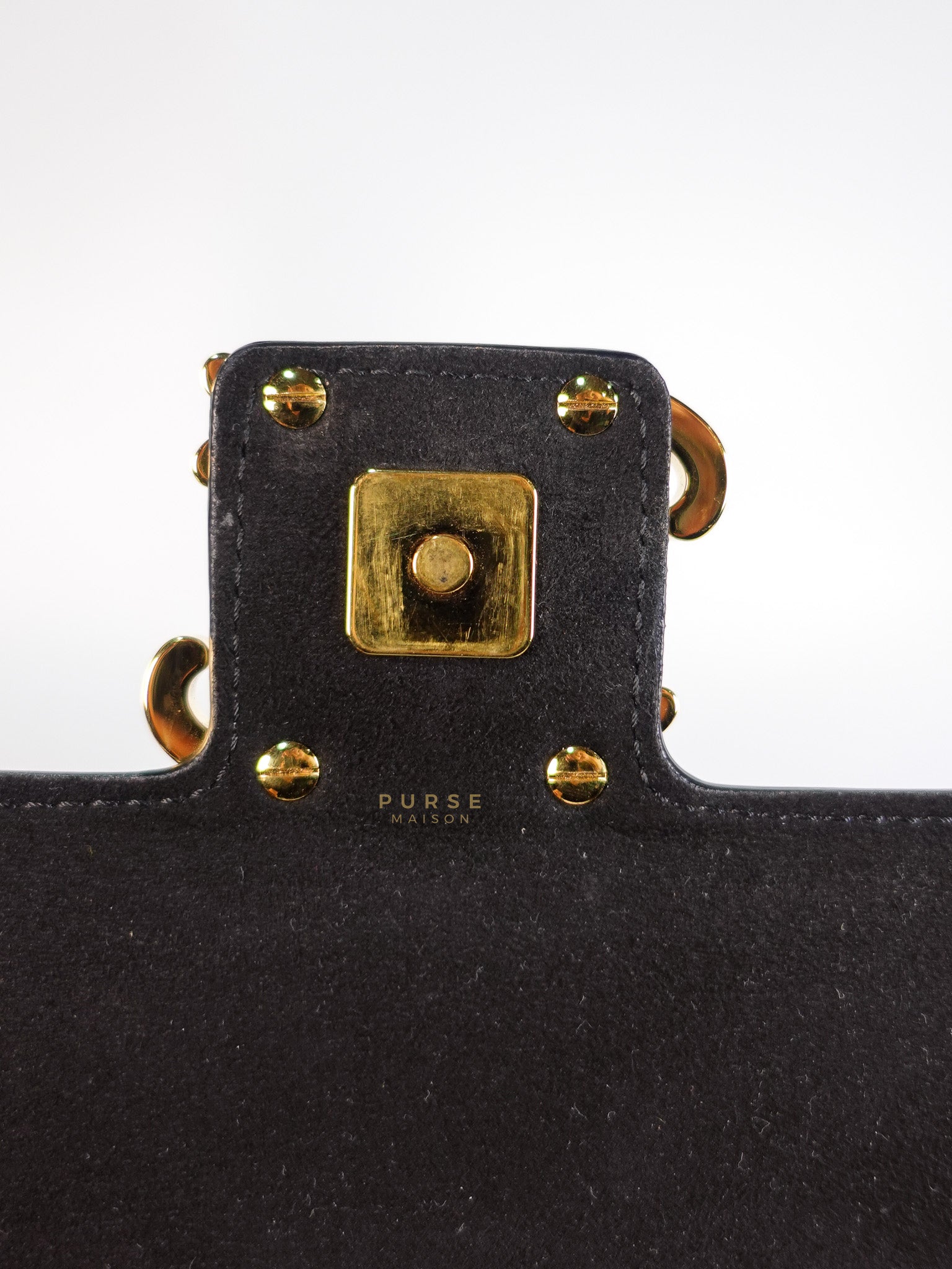 Karligraphy Crossbody Bag Small in Black Patent Leather | Purse Maison Luxury Bags Shop