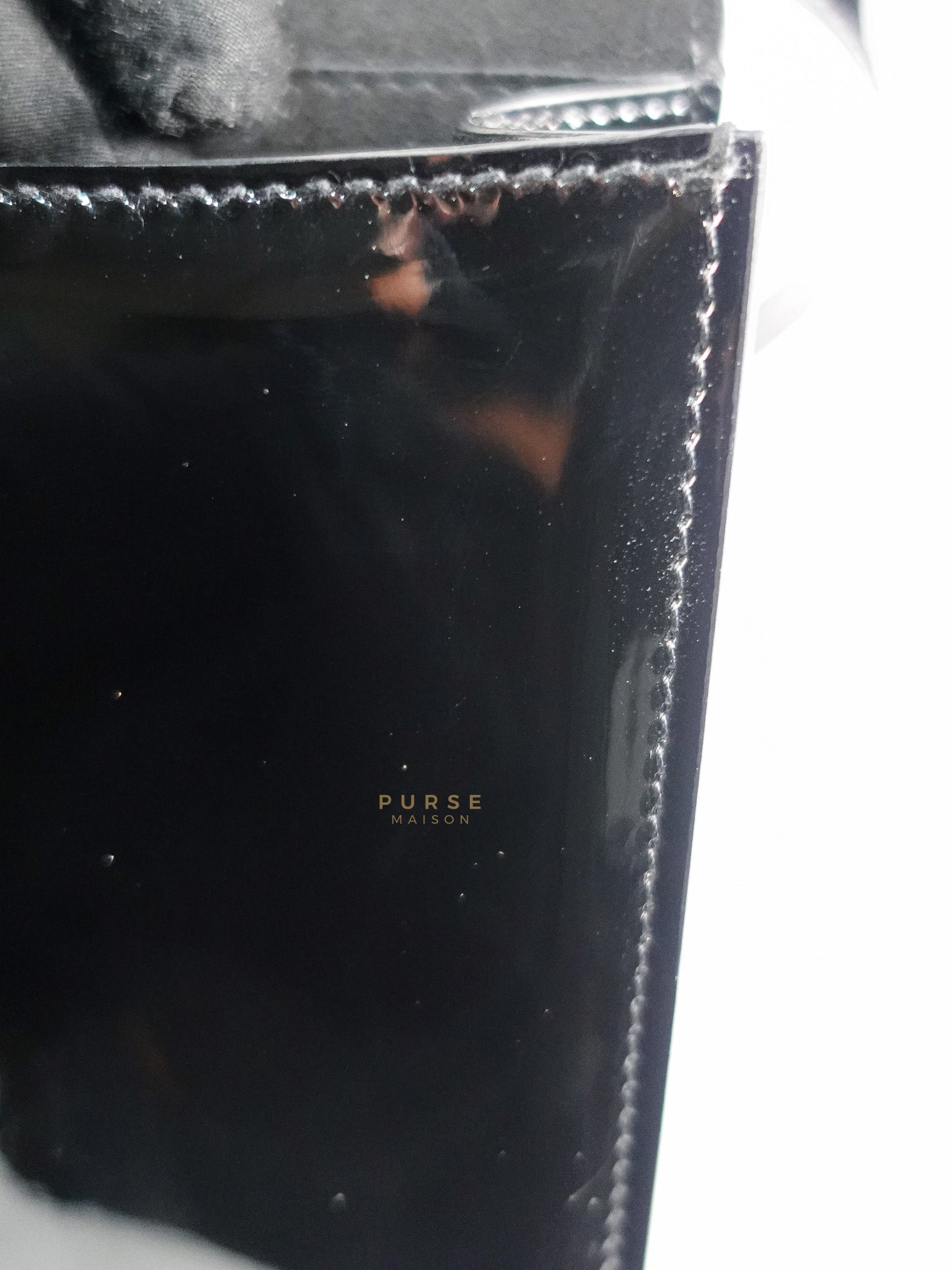Karligraphy Crossbody Bag Small in Black Patent Leather | Purse Maison Luxury Bags Shop