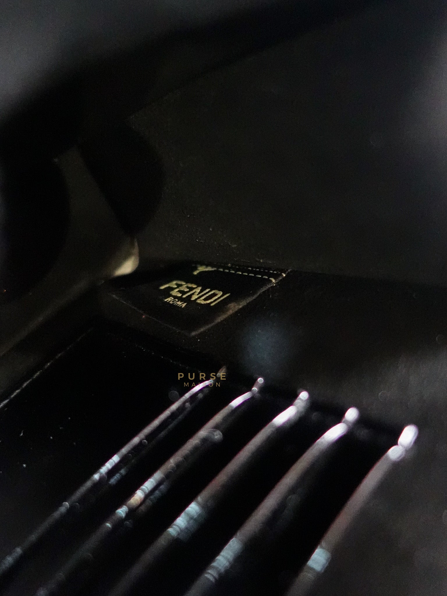 Karligraphy Crossbody Bag Small in Black Patent Leather | Purse Maison Luxury Bags Shop