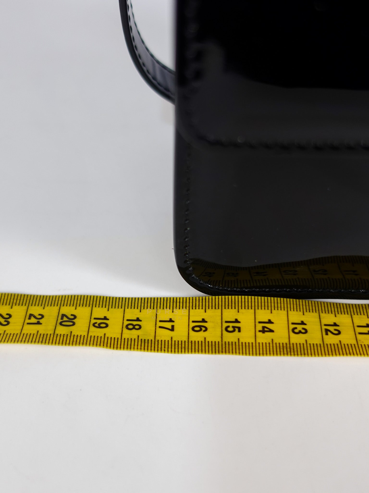 Karligraphy Crossbody Bag Small in Black Patent Leather | Purse Maison Luxury Bags Shop