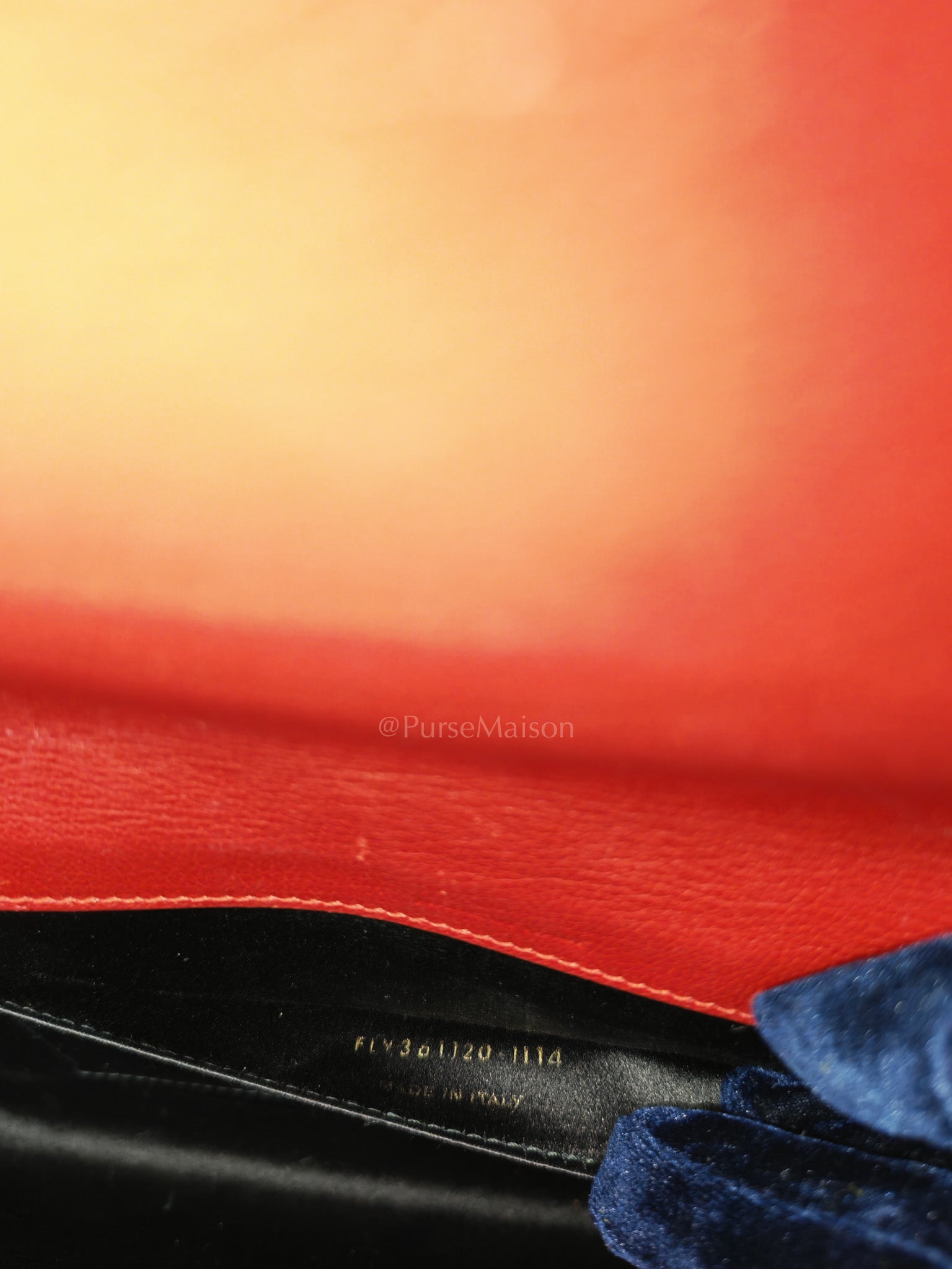 Kate Clutch in Red Grained Calfskin Leather | Purse Maison Luxury Bags Shop