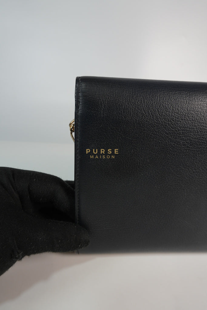 YSL Chain Clutch Leather Bag in Black | Purse Maison Luxury Bags Shop