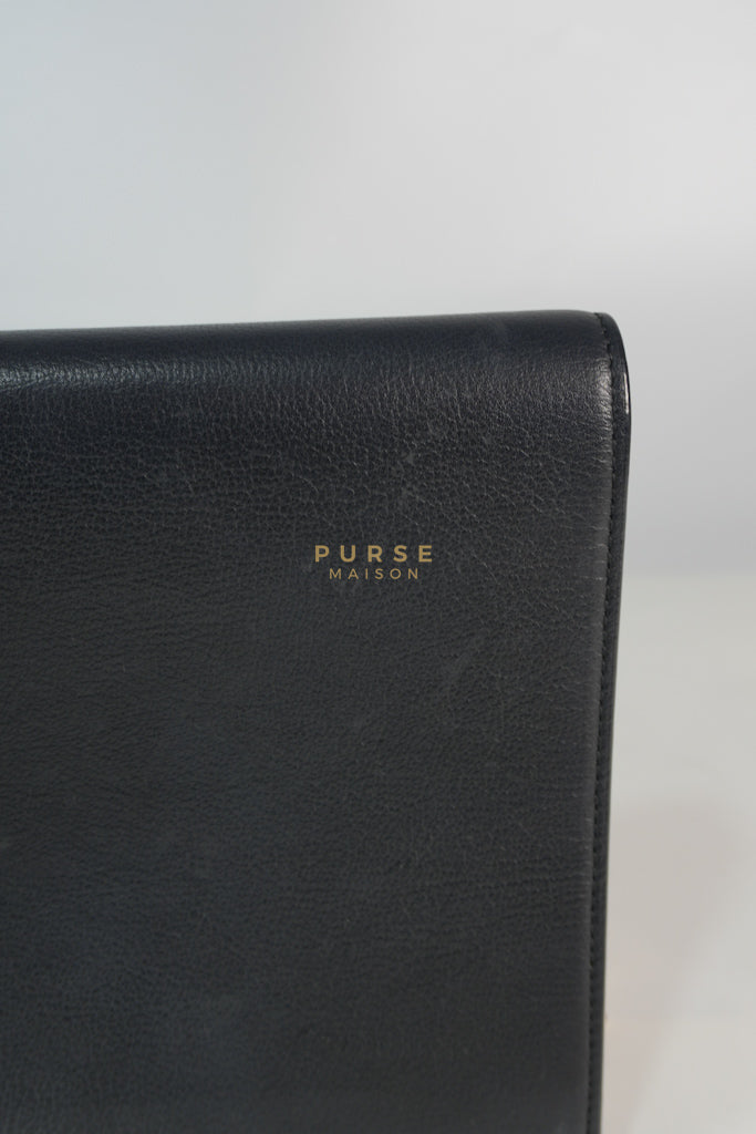 YSL Chain Clutch Leather Bag in Black | Purse Maison Luxury Bags Shop