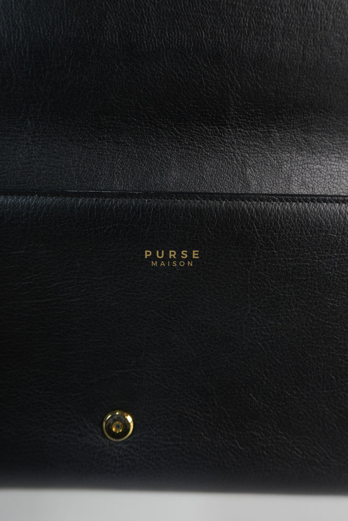 YSL Chain Clutch Leather Bag in Black | Purse Maison Luxury Bags Shop