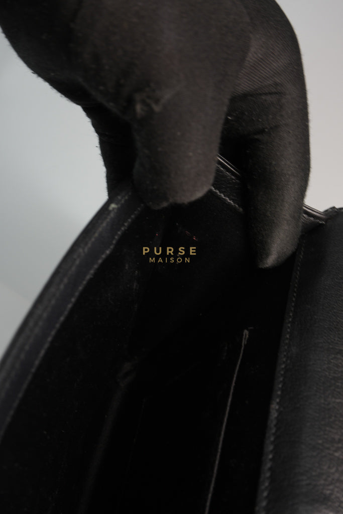 YSL Chain Clutch Leather Bag in Black | Purse Maison Luxury Bags Shop