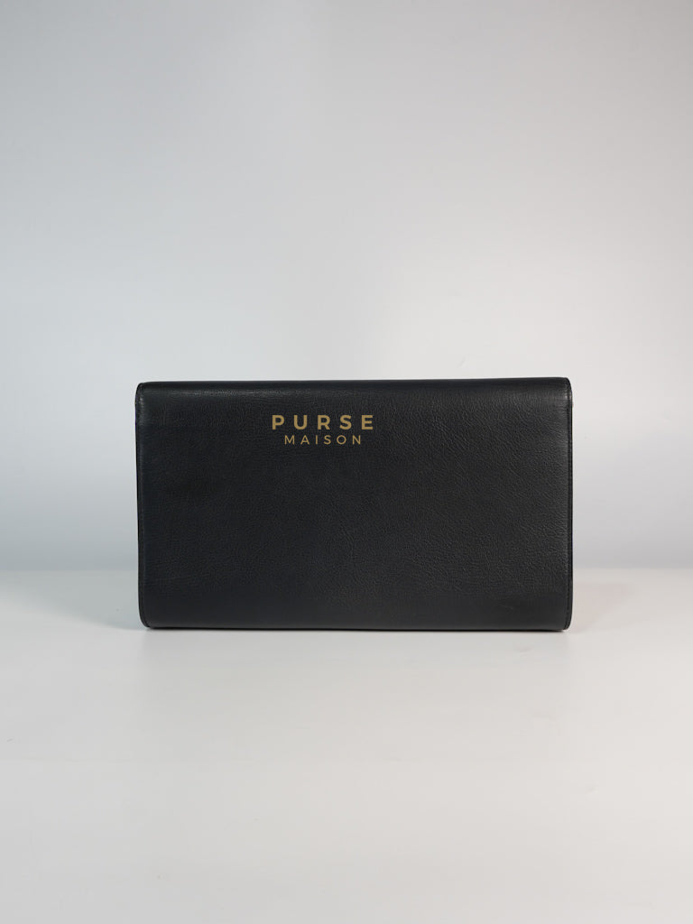 YSL Chain Clutch Leather Bag in Black | Purse Maison Luxury Bags Shop