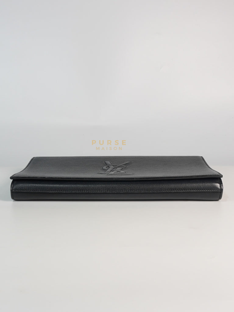 YSL Chain Clutch Leather Bag in Black | Purse Maison Luxury Bags Shop