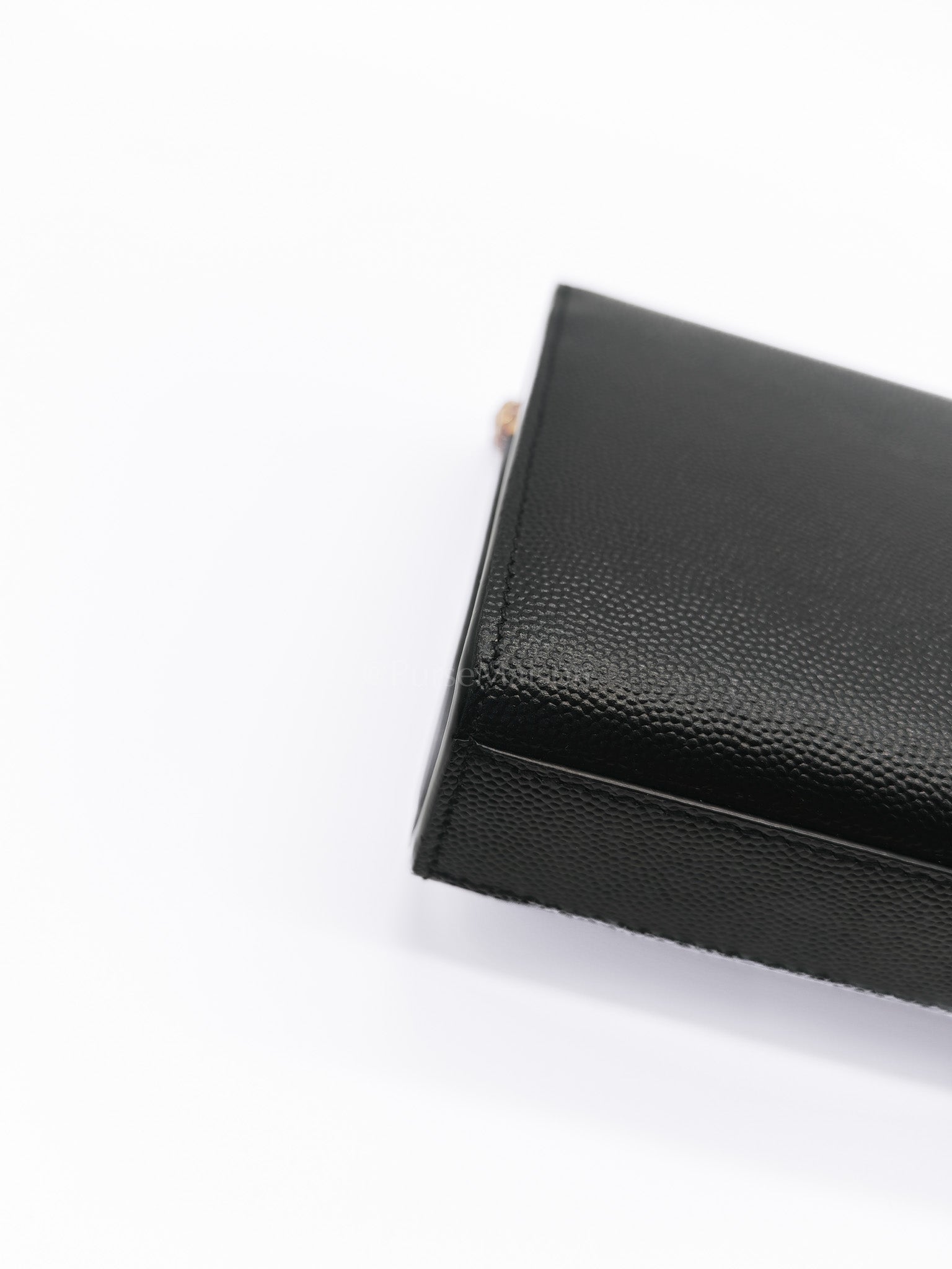 Kate Small in Black Grained Calfskin Leather and Gold Hardware Chain Bag | Purse Maison Luxury Bags Shop