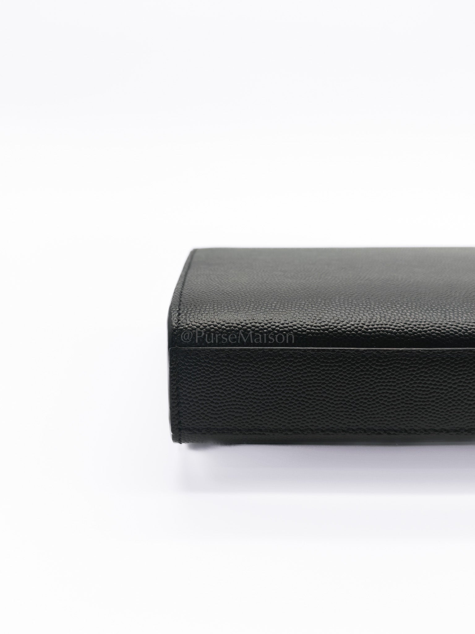 Kate Small in Black Grained Calfskin Leather and Gold Hardware Chain Bag | Purse Maison Luxury Bags Shop