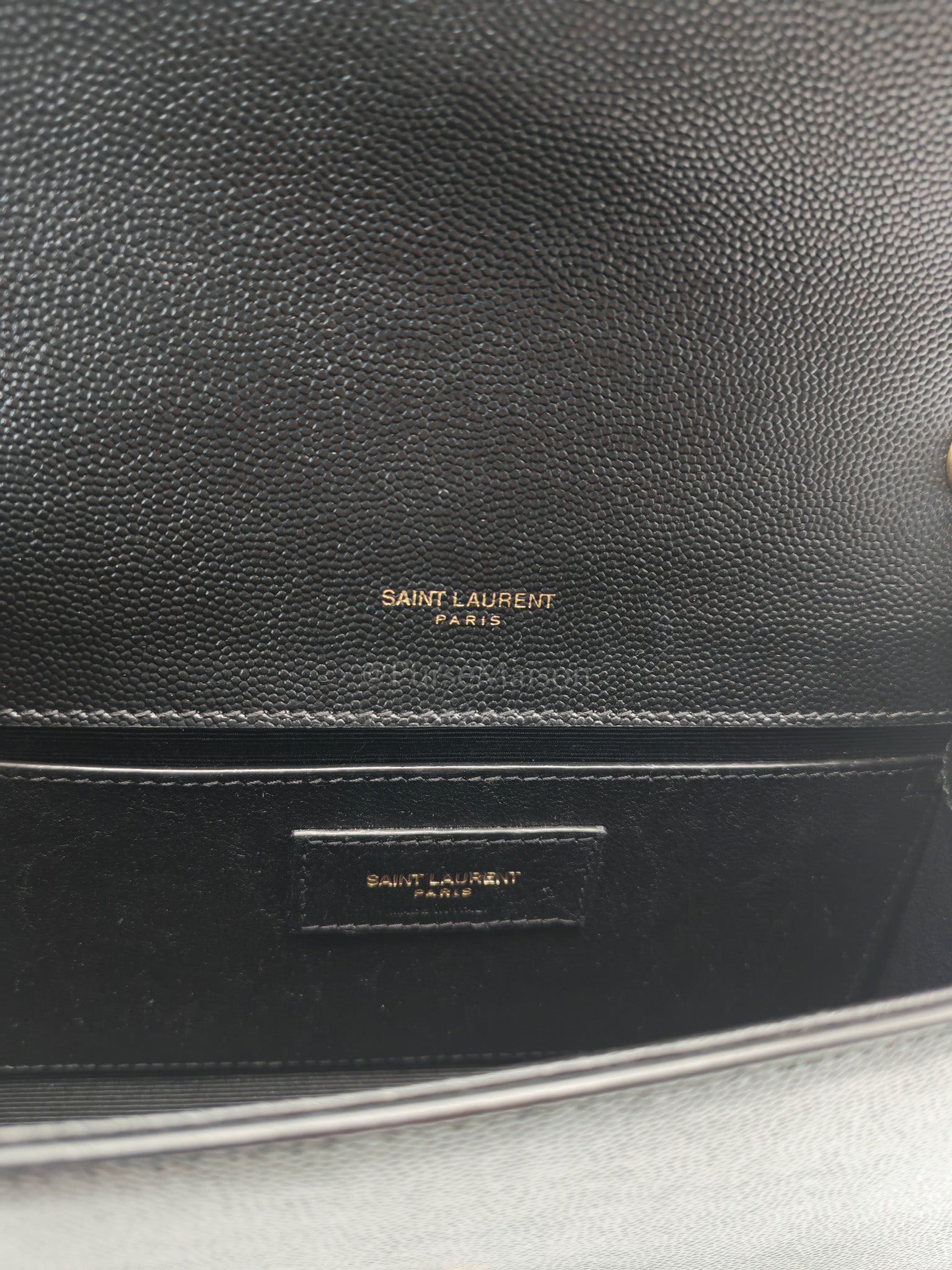 Kate Small in Black Grained Calfskin Leather and Gold Hardware Chain Bag | Purse Maison Luxury Bags Shop