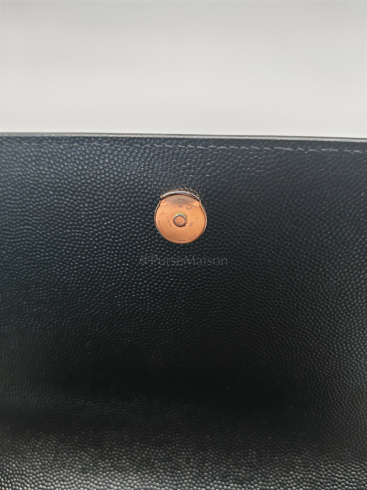 Kate Small in Black Grained Calfskin Leather and Gold Hardware Chain Bag | Purse Maison Luxury Bags Shop