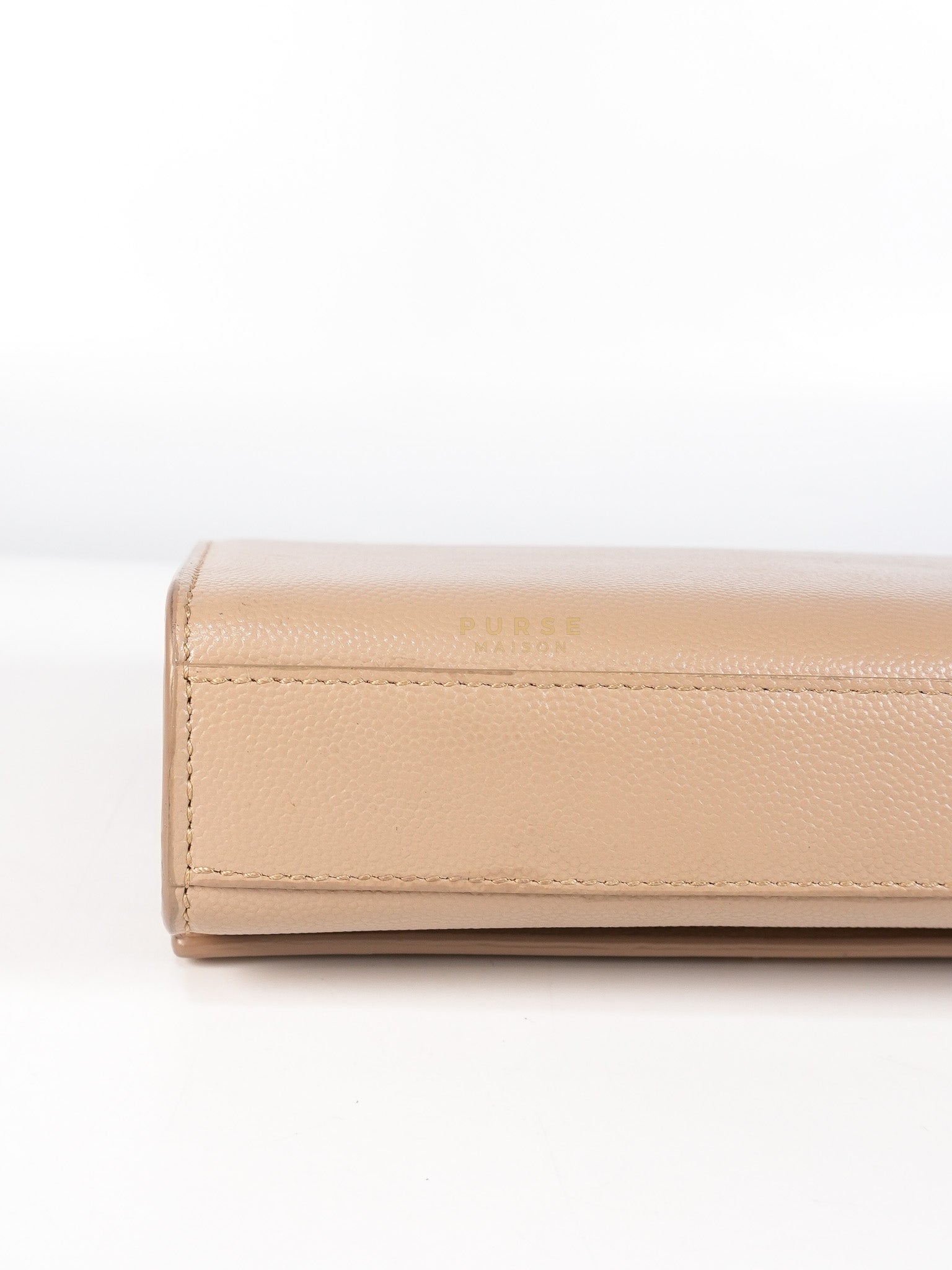 Kate Small in Nude Grain De Poudre Leather & Gold Hardware | Purse Maison Luxury Bags Shop