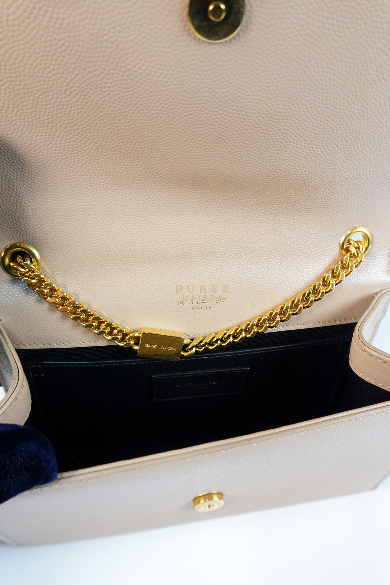 Kate Small in Nude Grain De Poudre Leather & Gold Hardware | Purse Maison Luxury Bags Shop