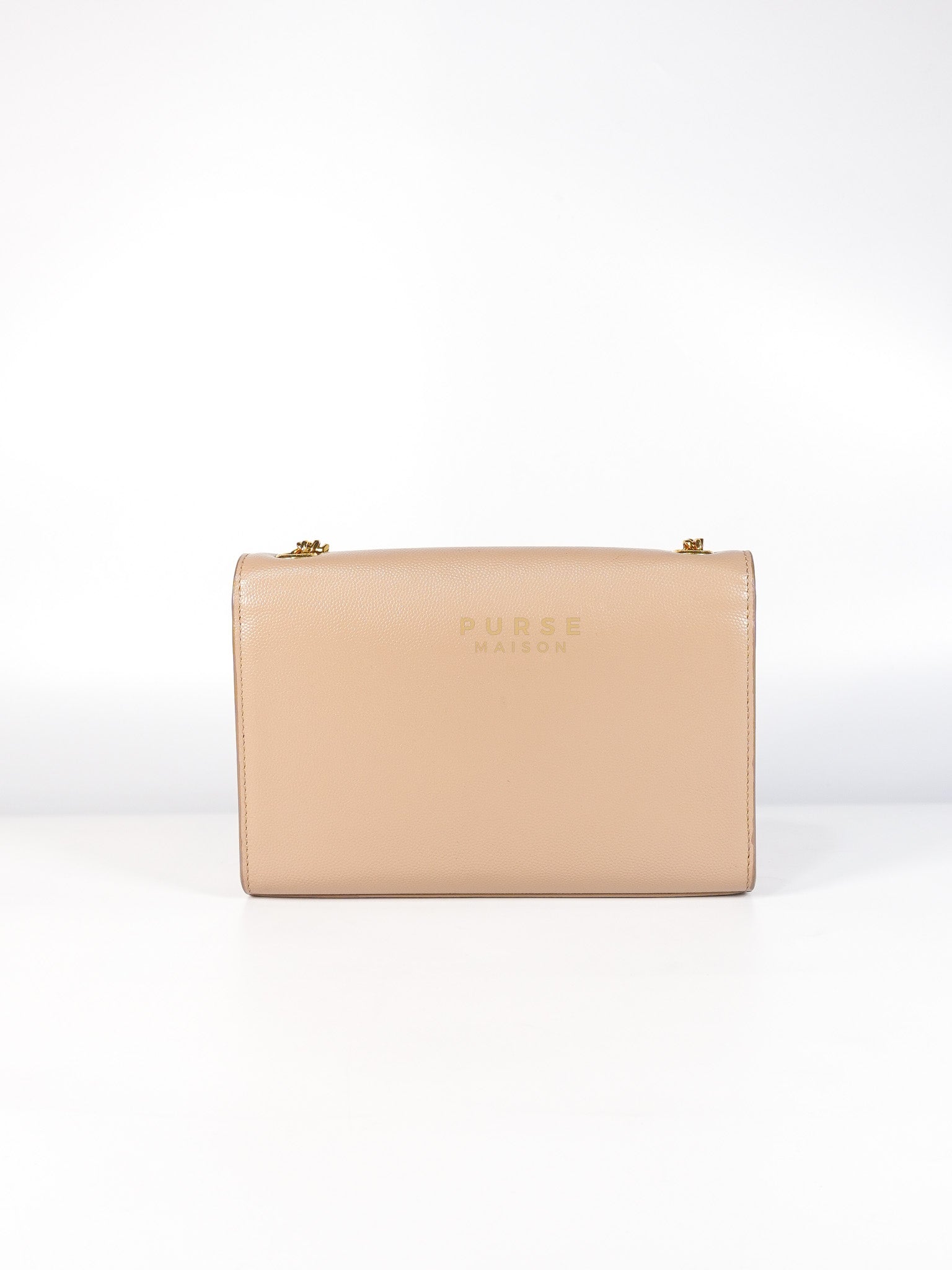 Kate Small in Nude Grain De Poudre Leather & Gold Hardware | Purse Maison Luxury Bags Shop