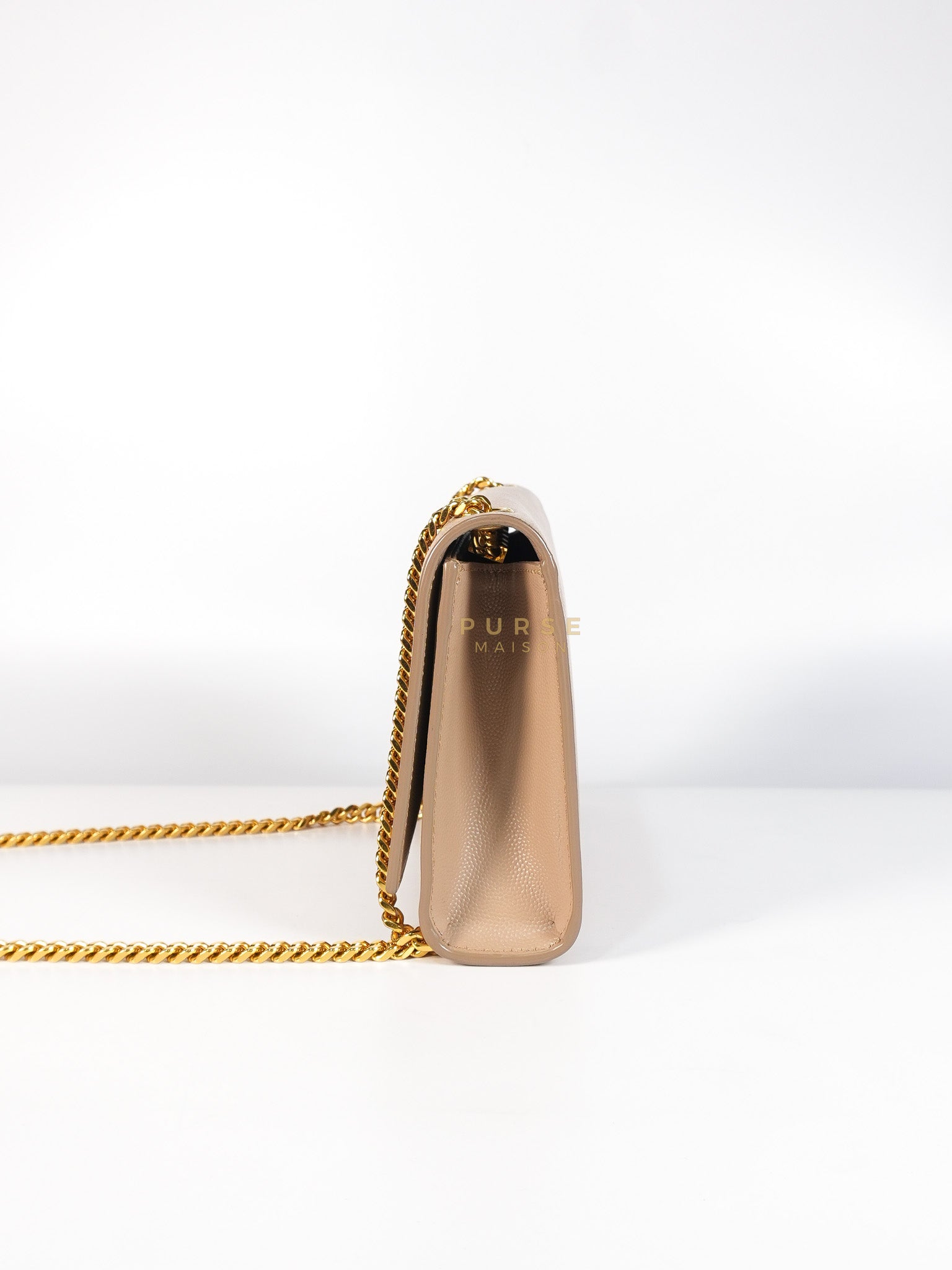 Kate Small in Nude Grain De Poudre Leather & Gold Hardware | Purse Maison Luxury Bags Shop