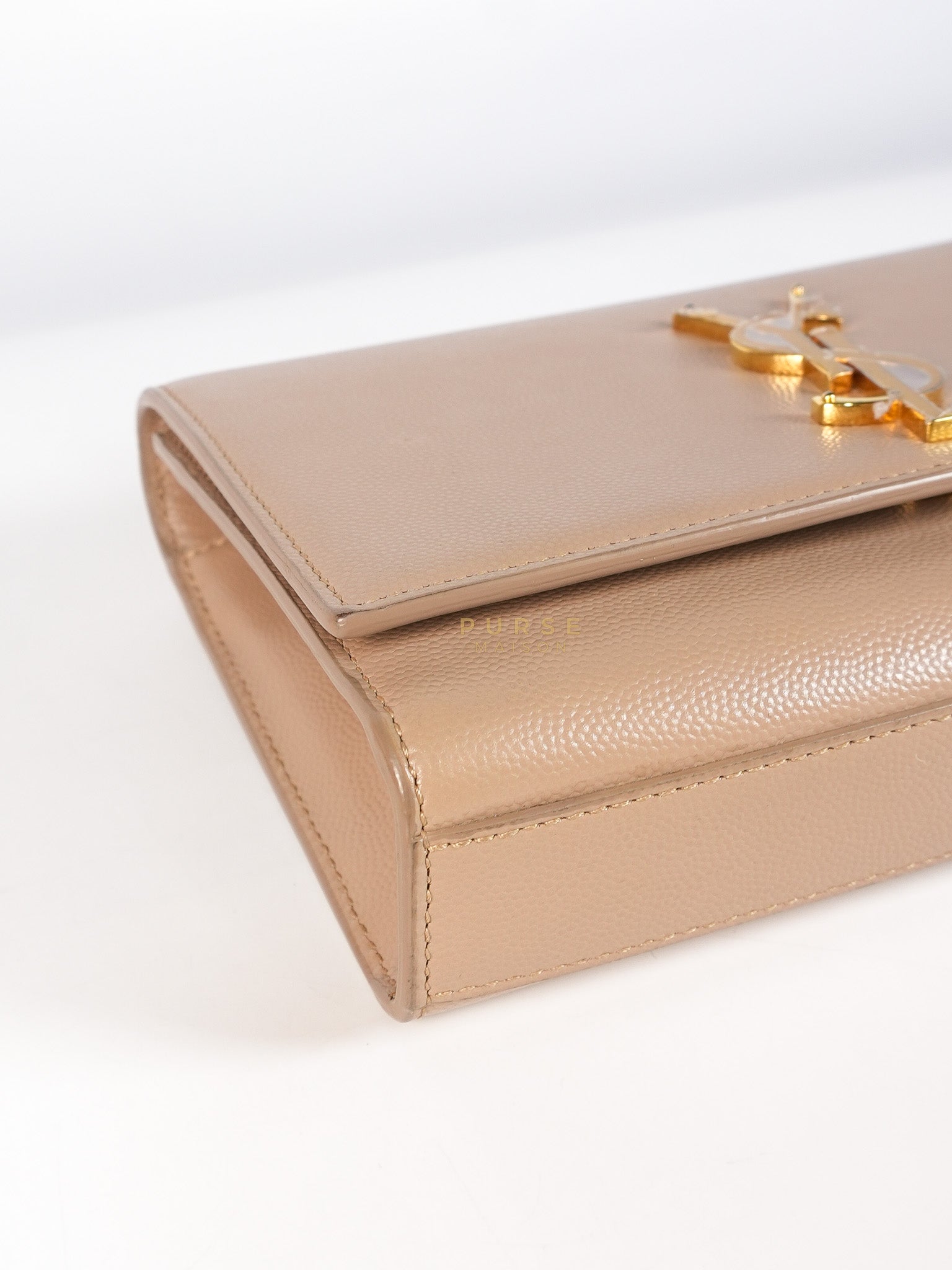 Kate Small in Nude Grain De Poudre Leather & Gold Hardware | Purse Maison Luxury Bags Shop