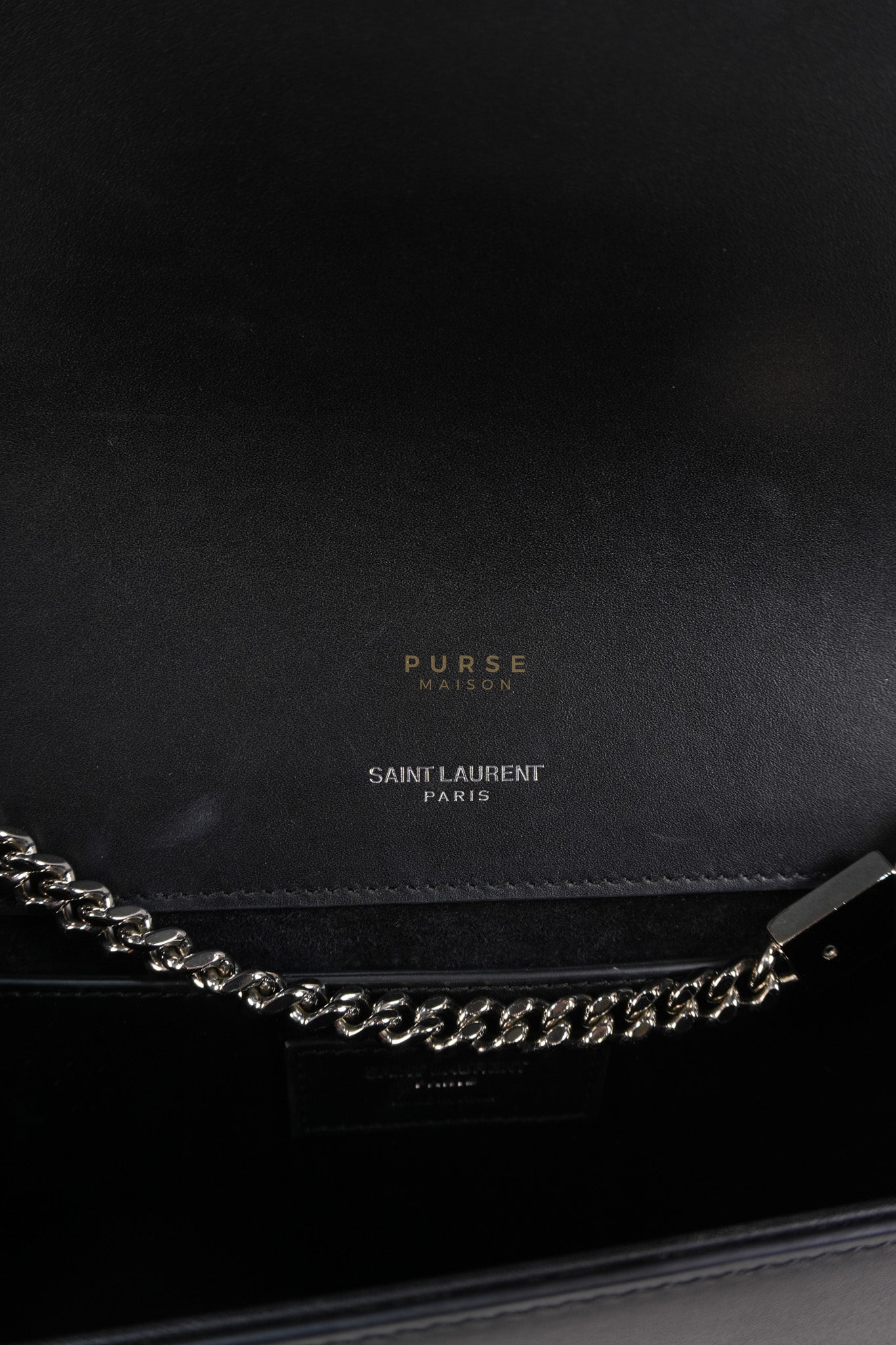 Kate Tassel Bag Medium in Black Smooth Calfskin Leather Silver Hardware | Purse Maison Luxury Bags Shop