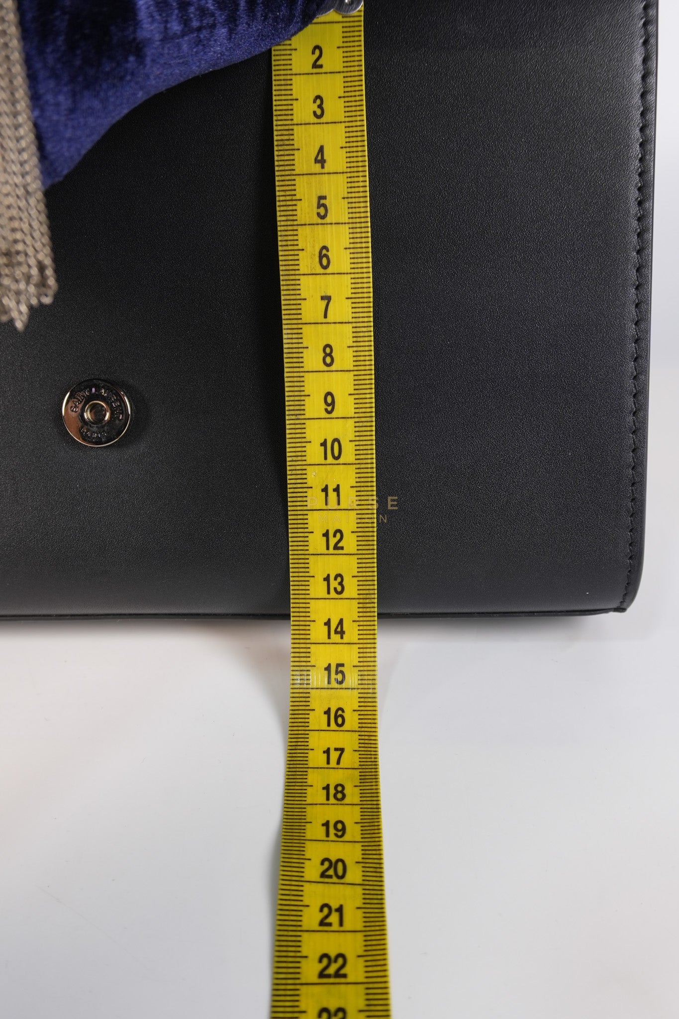 Kate Tassel Bag Medium in Black Smooth Calfskin Leather Silver Hardware | Purse Maison Luxury Bags Shop