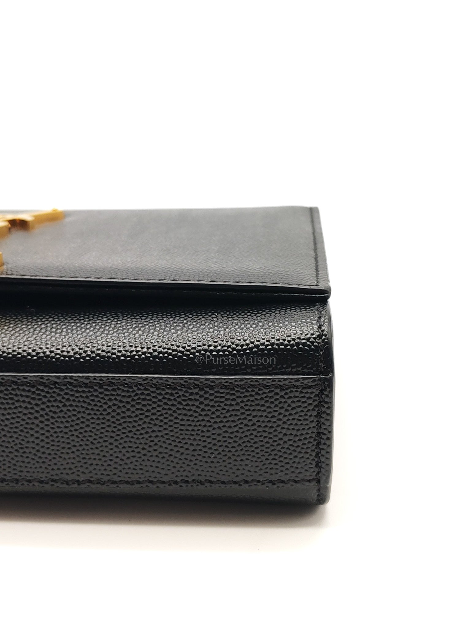 Kate Tassel Small in Black Monogram Grain De Poudre Leather Gold Hardware | Purse Maison Luxury Bags Shop
