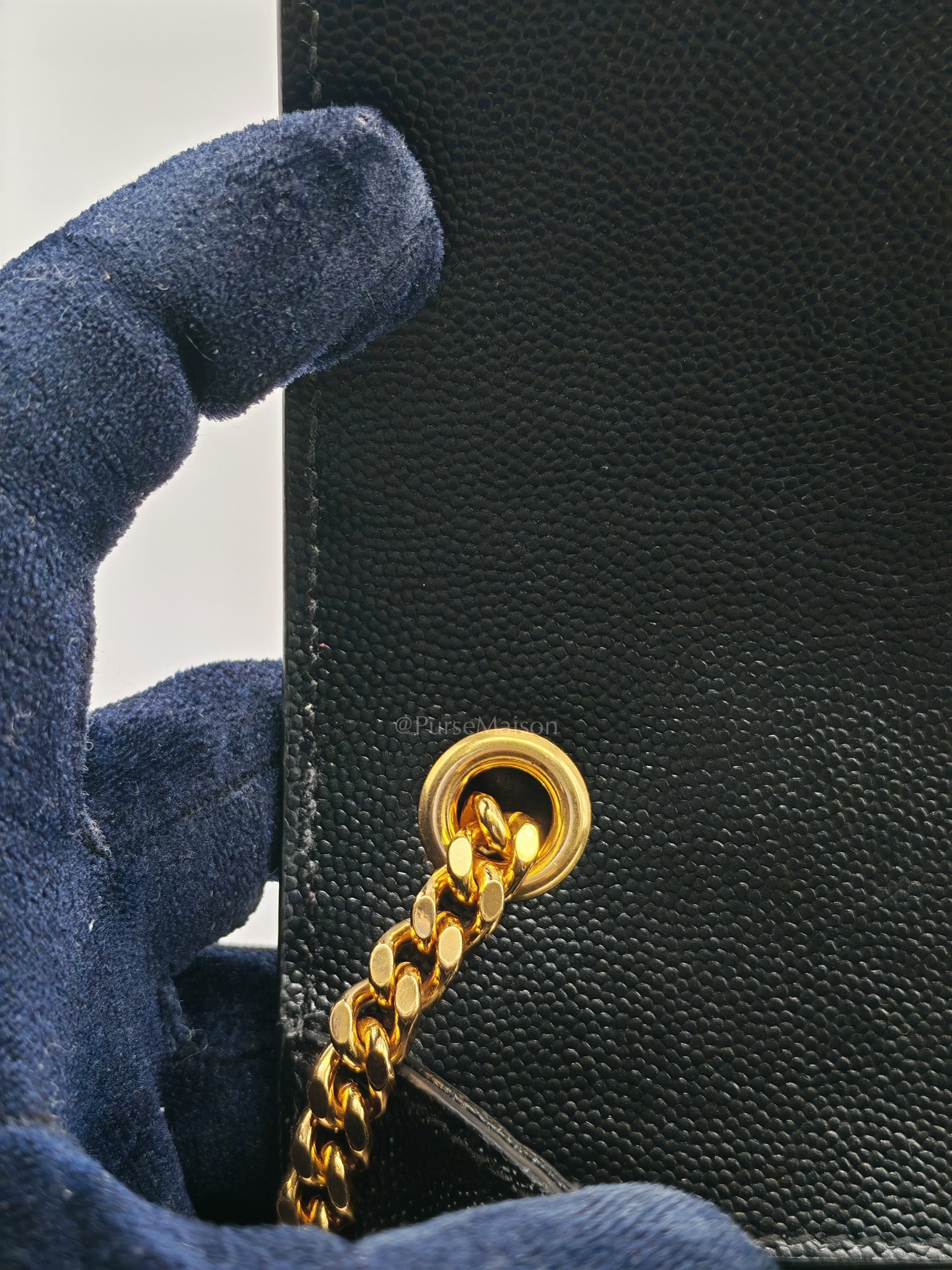 Kate Tassel Small in Black Monogram Grain De Poudre Leather Gold Hardware | Purse Maison Luxury Bags Shop