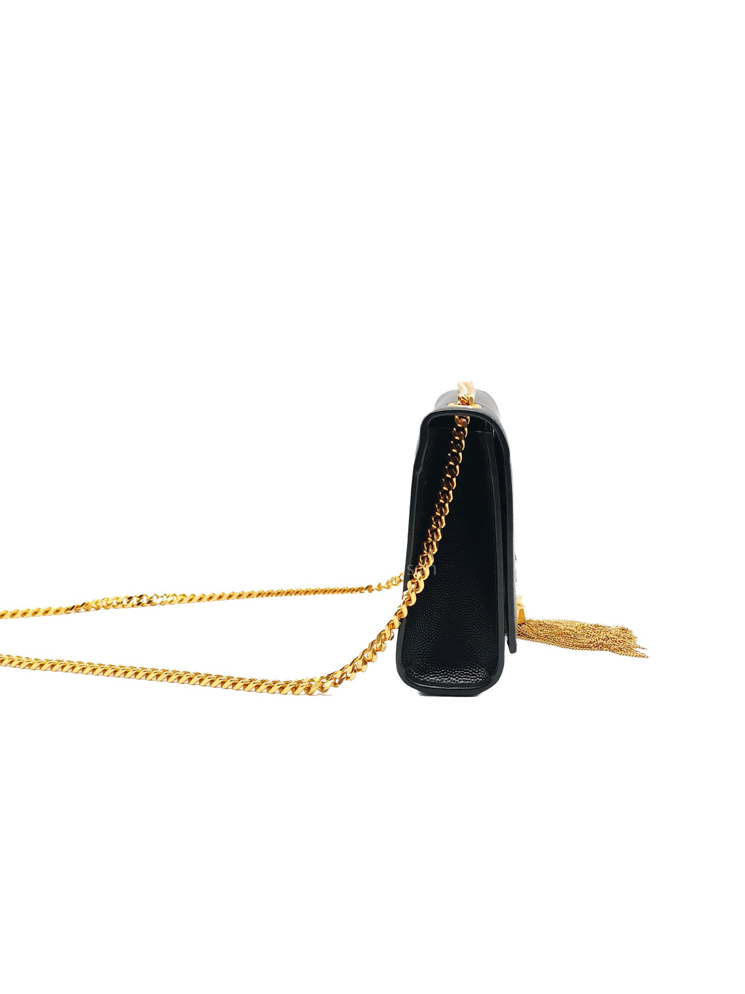 Kate Tassel Small in Black Monogram Grain De Poudre Leather Gold Hardware | Purse Maison Luxury Bags Shop