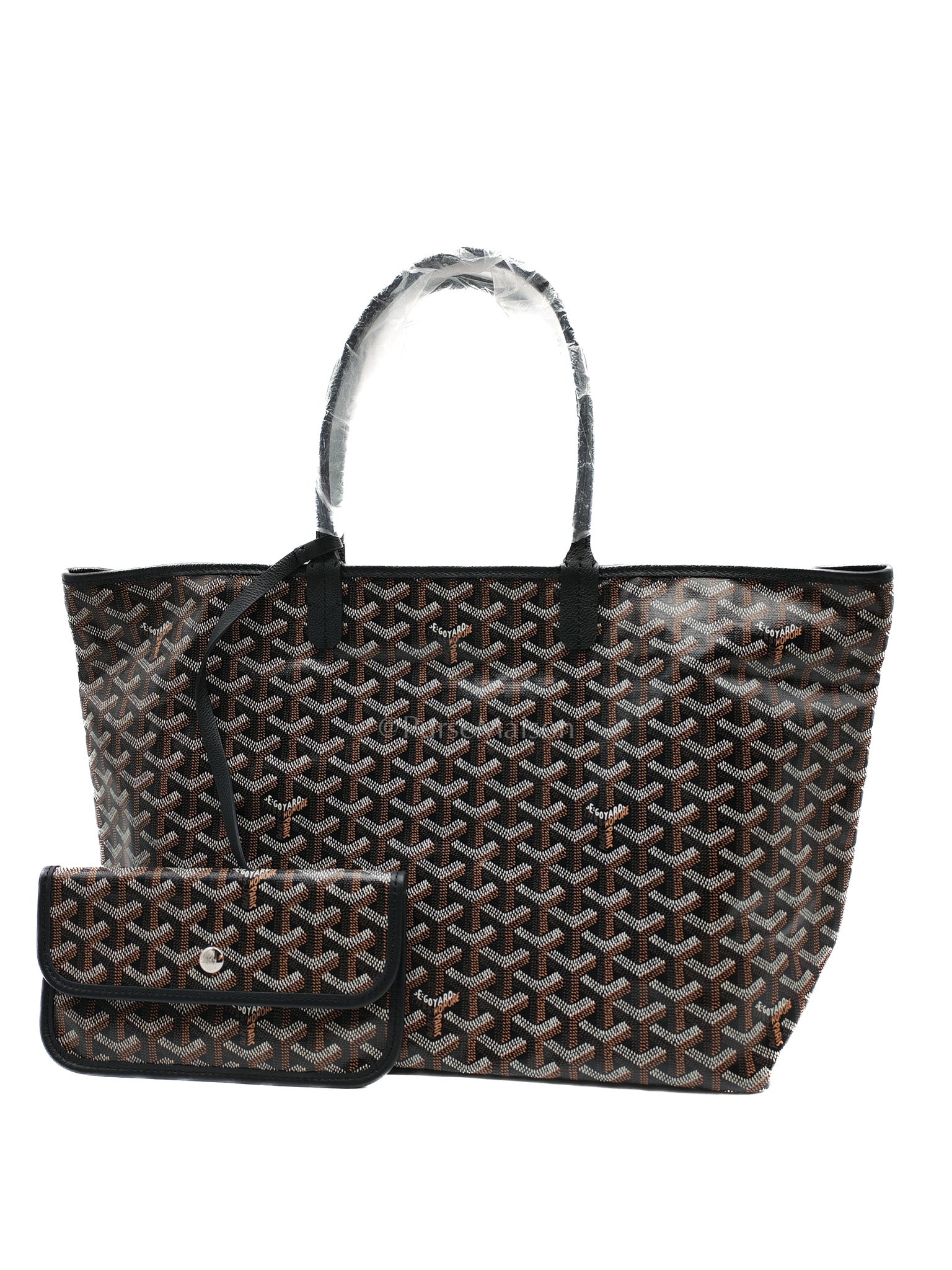 Goyard Saint Louis PM in Black Goyardine Canvas