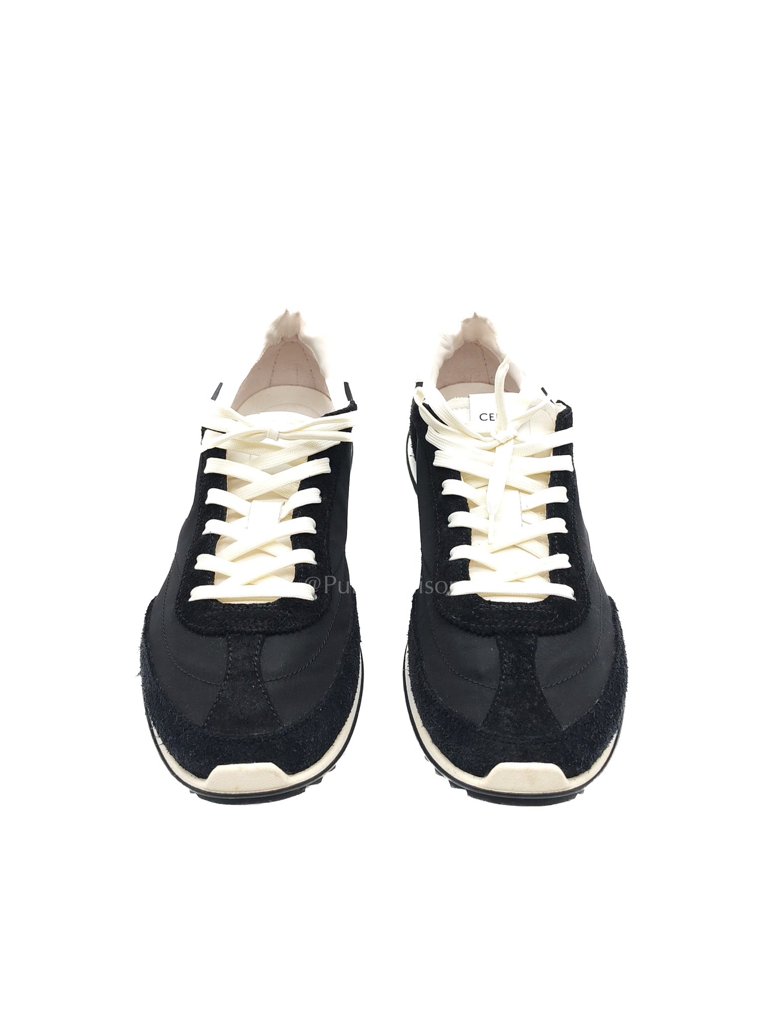 Celine Racer Sneakers in Black Nylon and Sude Size 38 (25cm)