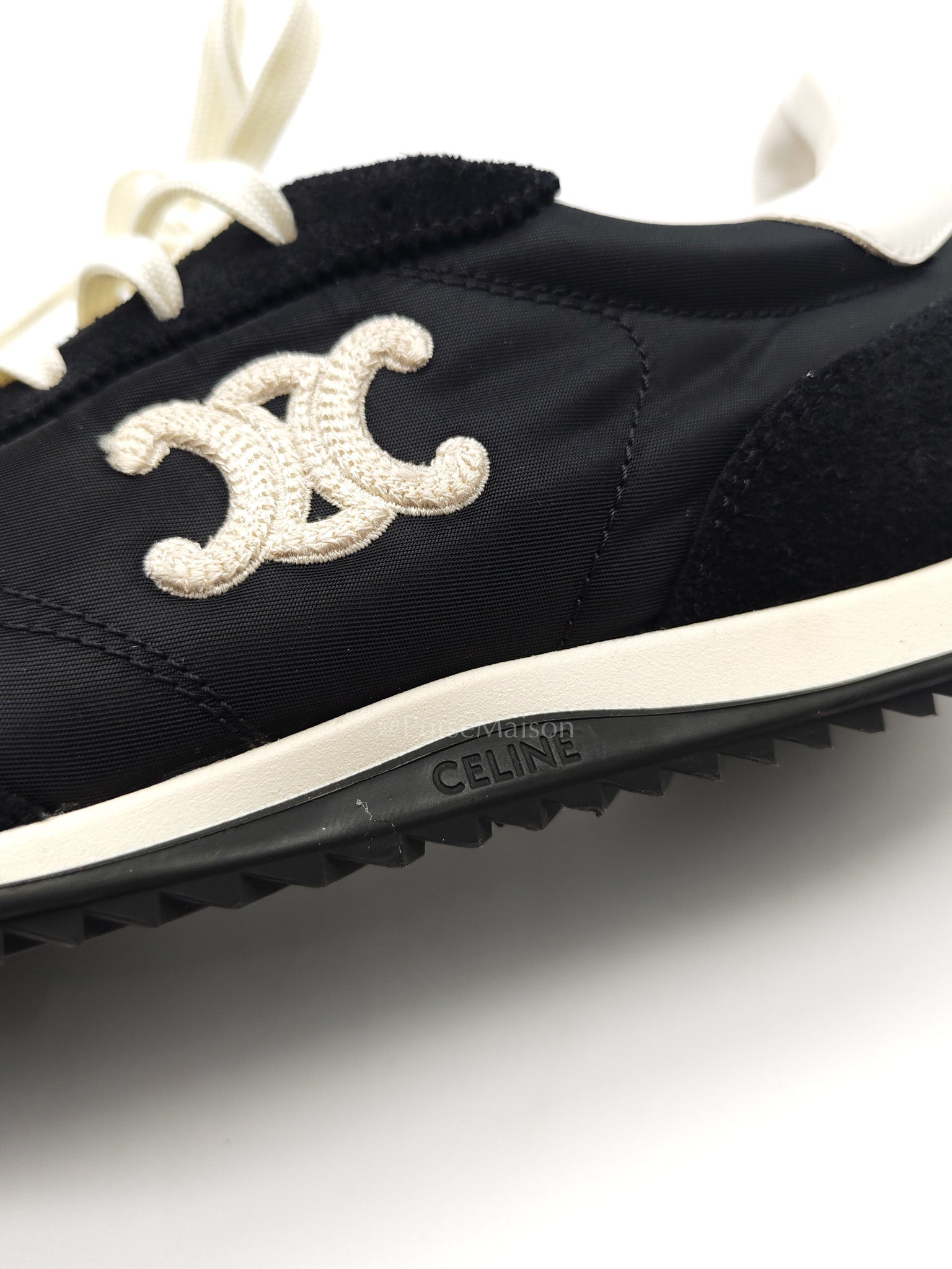 Celine Racer Sneakers in Black Nylon and Sude Size 38 (25cm)