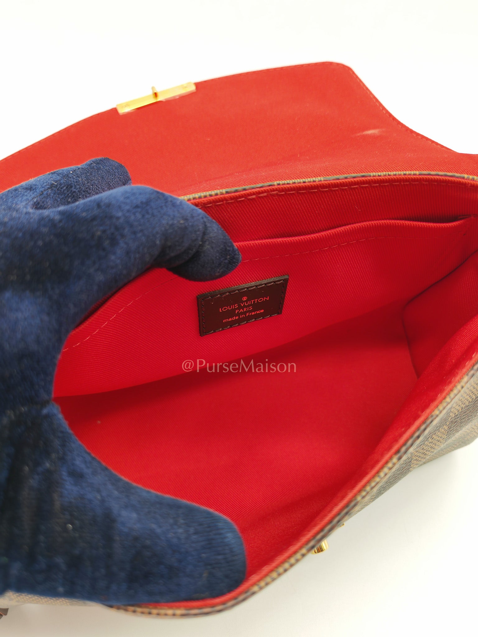Croisette In Damier Ebene Canvas & Gold Hardware (Datecode: FL0251)