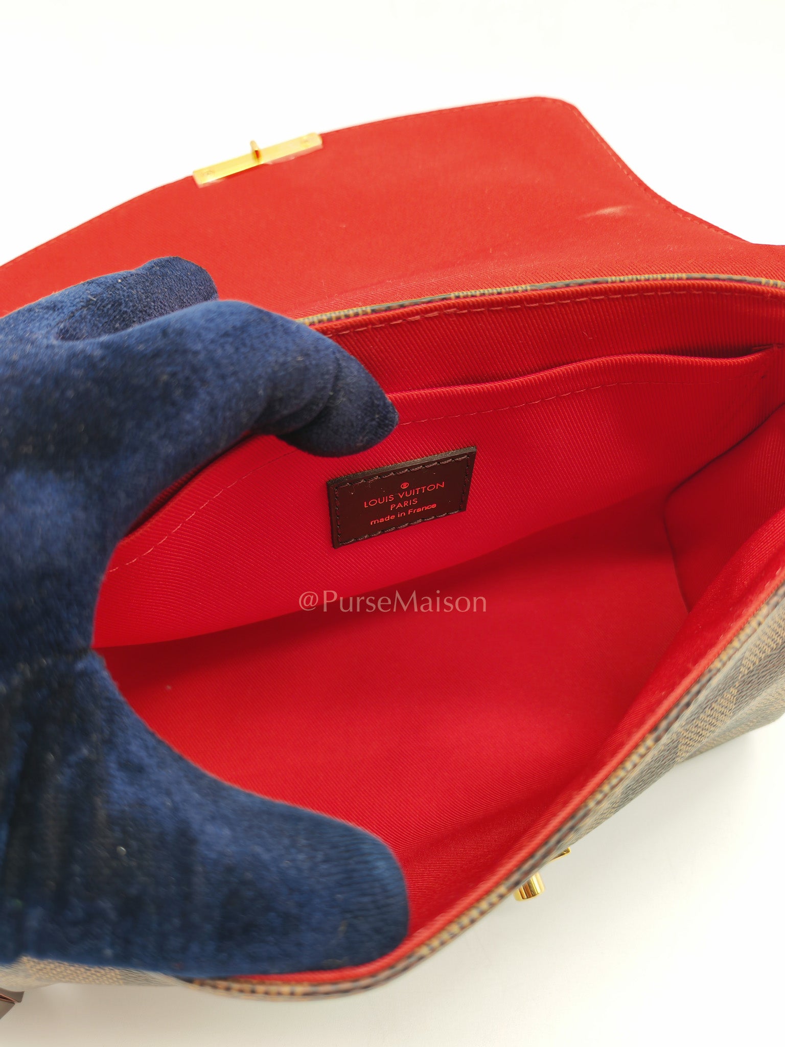 Croisette In Damier Ebene Canvas & Gold Hardware (Datecode: FL0251)